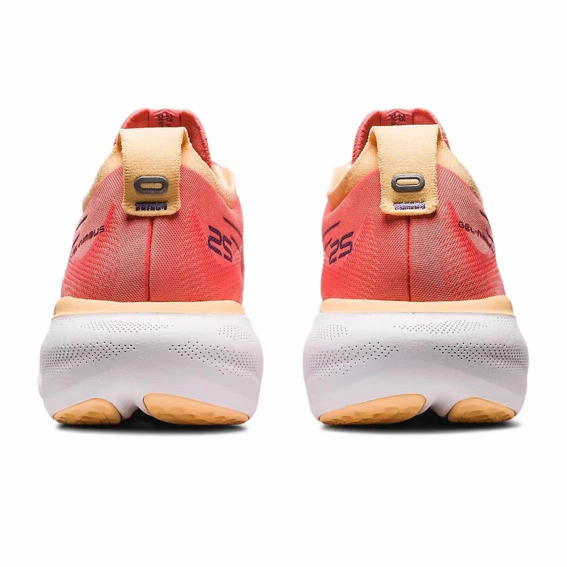 Womens ASICS GEL-Nimbus 25 - Papaya / Dusty Purple Cyber Monday Asics Shoes