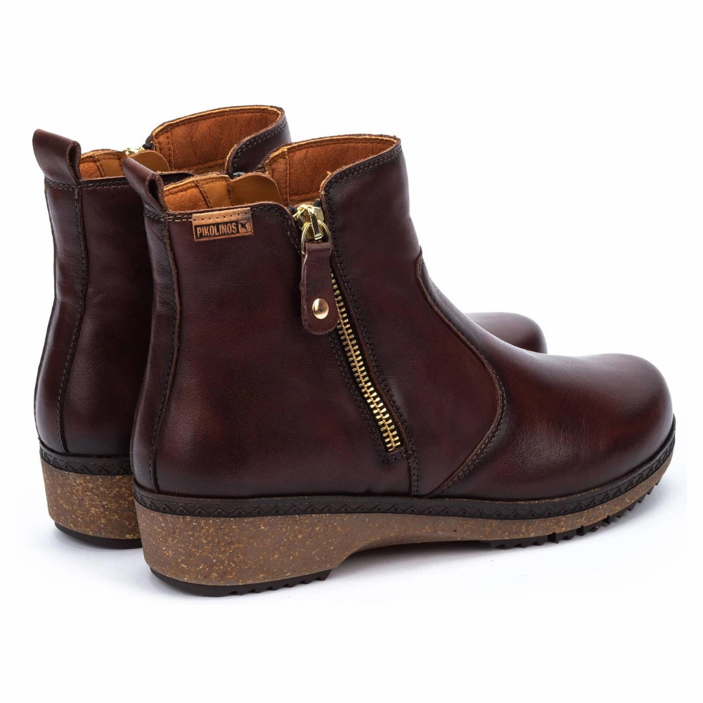 Boots With Buttons Pikolinos Granada Caoba Leather Boot (Women's)