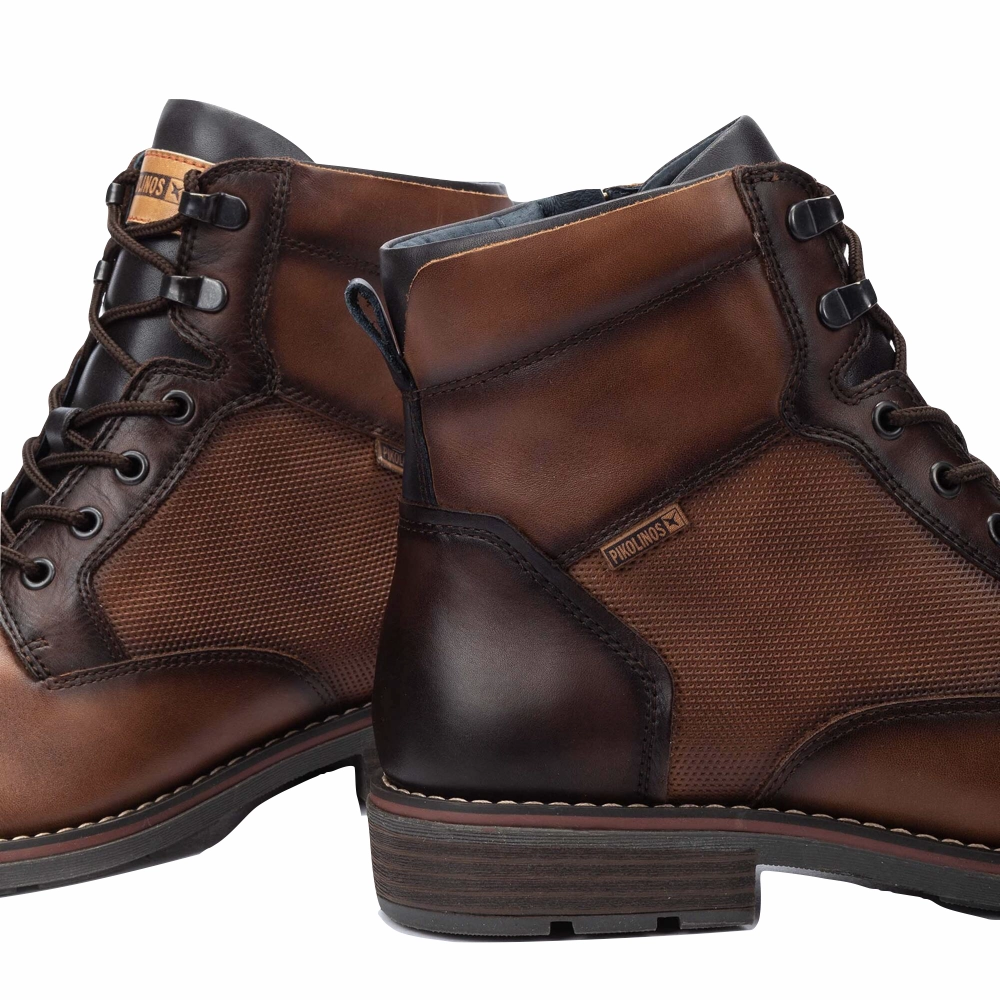 Bling Cowboy Boots Pikolinos Men's York Leather Lace Boot in Cuero Tan