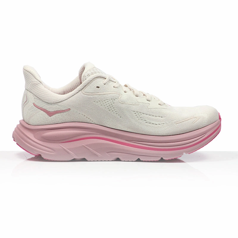 Hoka One One Clifton 10 Women's Wide Fit Running Shoe - Rose Cream/Dried Rose Chandler
