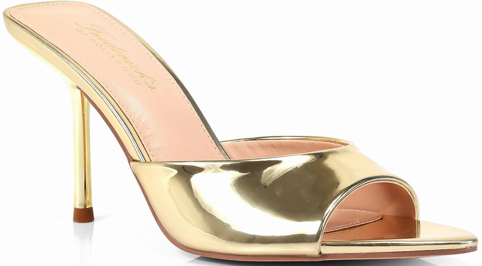 Felt Clog Slippers Pointy Toe Stiletto Heel Slippers