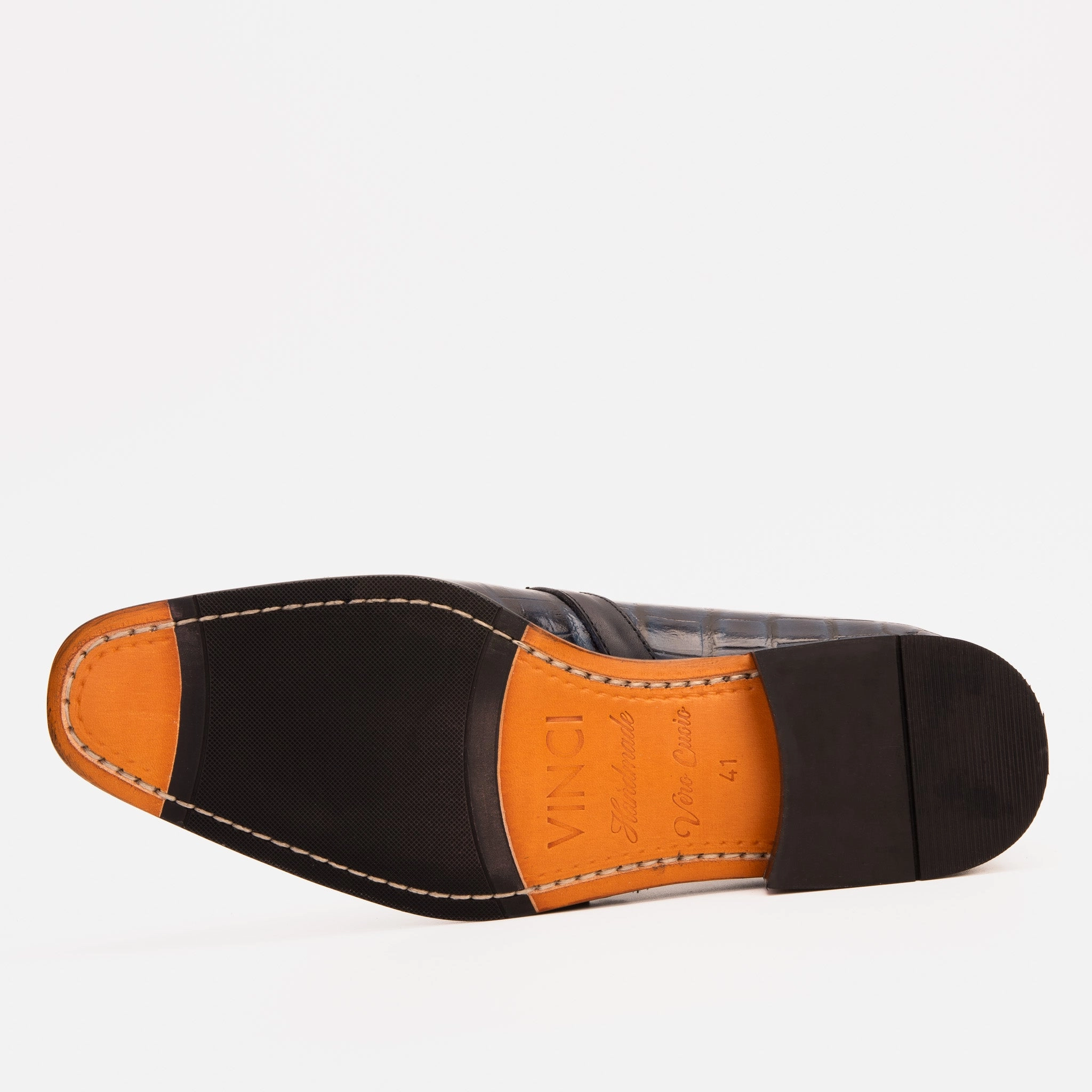 The Strat Single Monk Strap Cap Toe Navy Leather Handmade Men Shoe Dress Shoes Tights