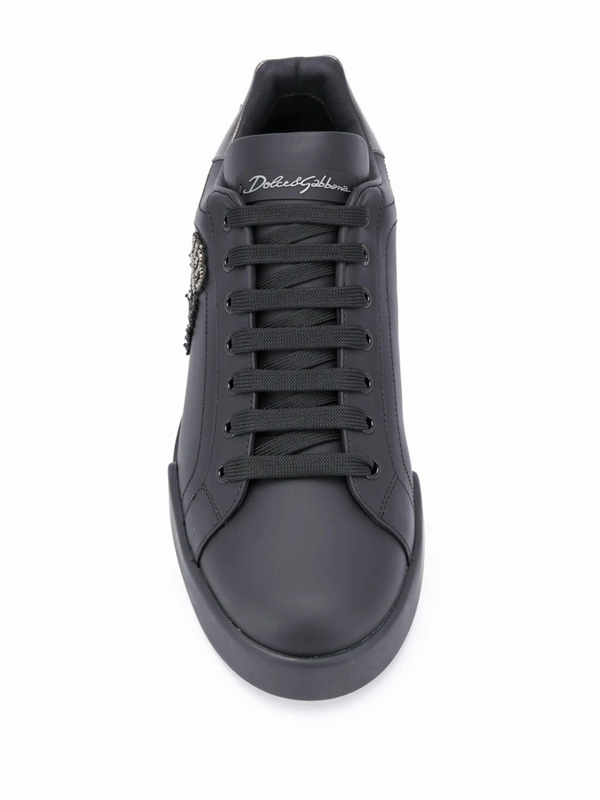 Closed In Flat Shoes Portofino crown-patch leather sneakers