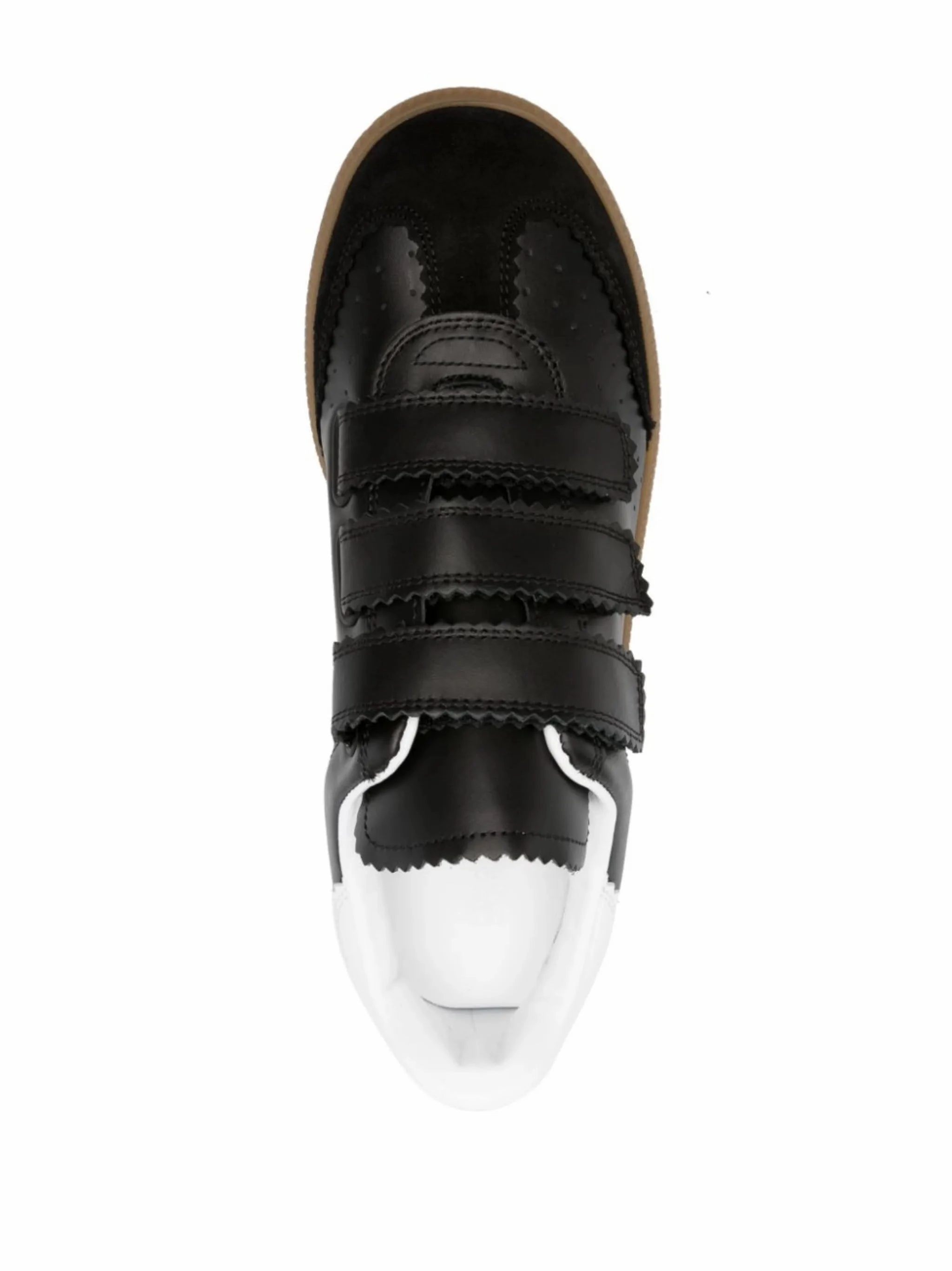 Plus Size Flat Shoes Beth perforated touch-strap sneakers