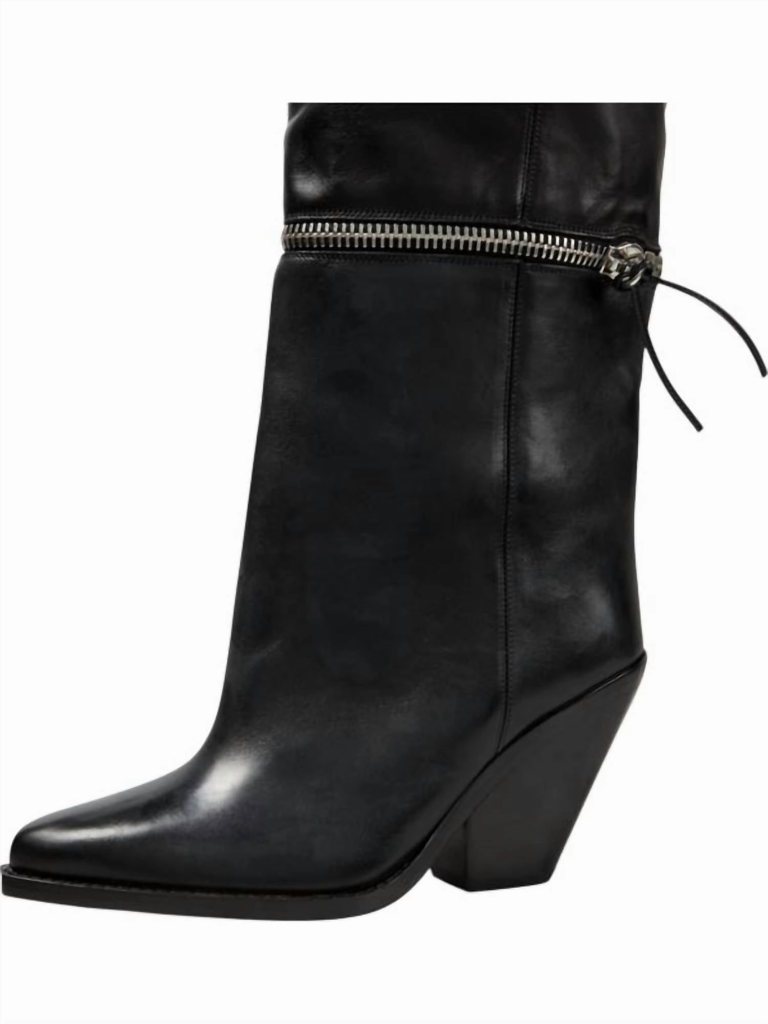 Pre-Loved Women Lelodie Leather Over The Knee Boots In Black Youth Muck Boots