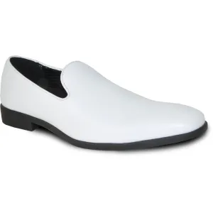 Dress Shoe Insert VANGELO Men Dress Shoe VALLO-3 Loafer Formal Tuxedo for Prom & Wedding White Matte - Wide Width Available - Ortholite Insole