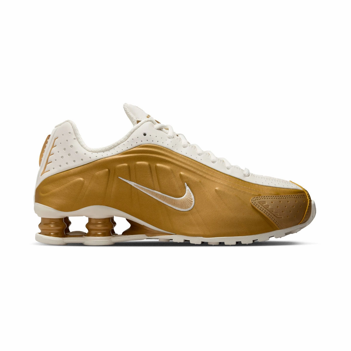 Best Training Nike Shoes WOMENS NIKE SHOX R4-SOFT PEARL/METALLIC GOLD-AR3565-010