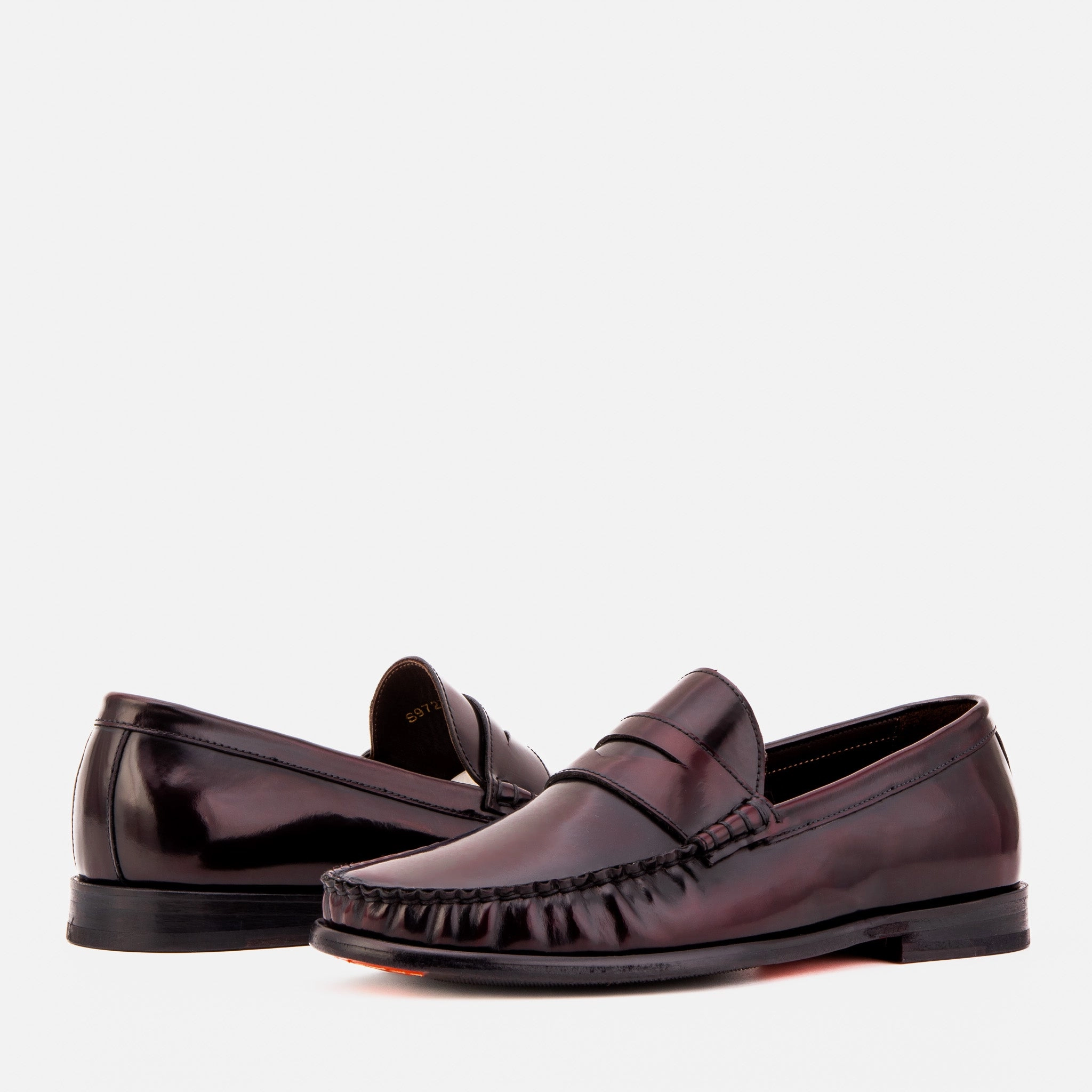 Birkenstock Dress Shoe The Belmont Burgundy Polished Leather Men Loafer