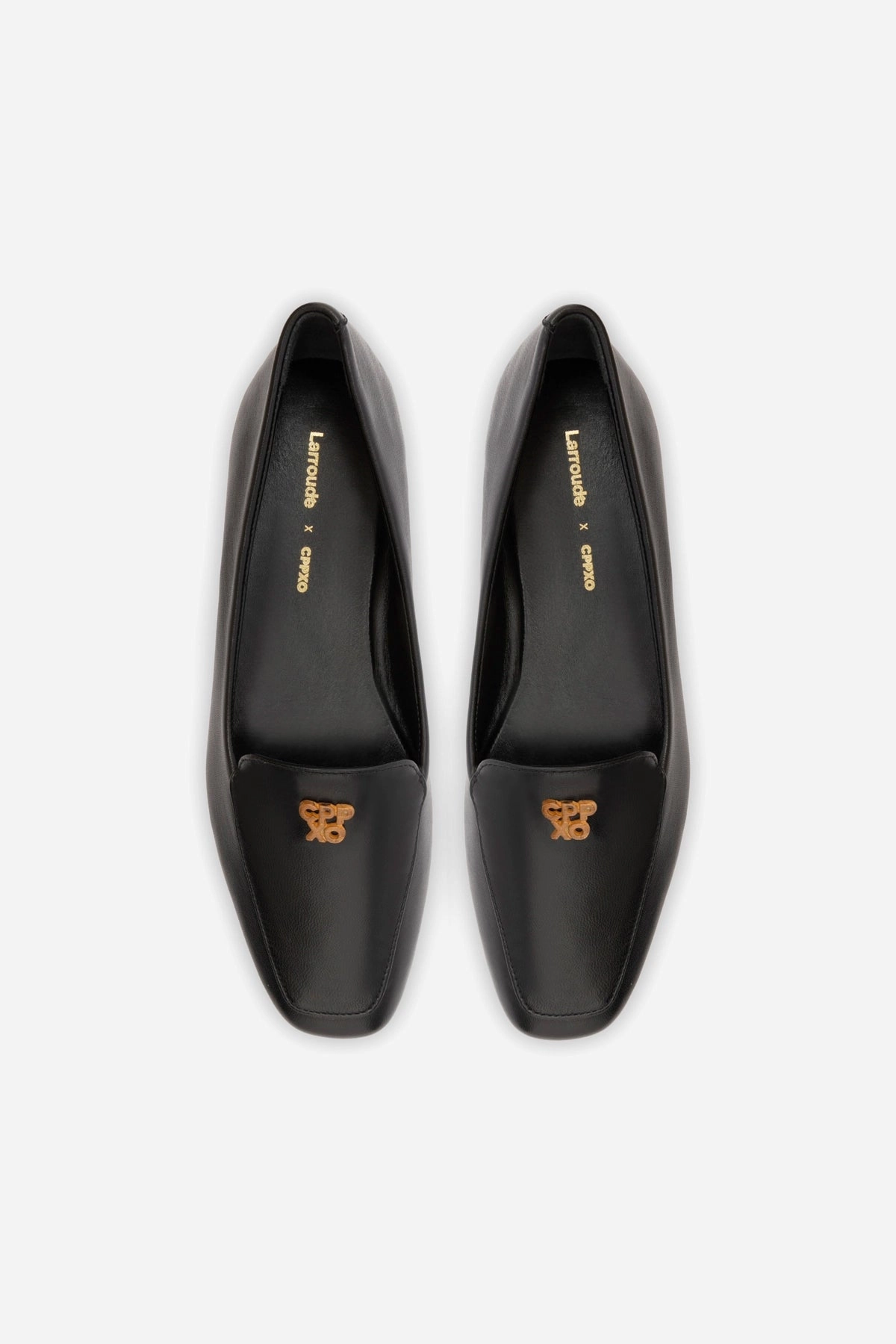 Gathered Leather Loafers Larroud x CPPXO Loafer In Black Leather