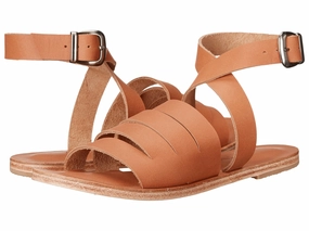 Sandals Grande Ocho Rios Santa Monica Blvd - Cross Anklet Buckle Sandals | Tan