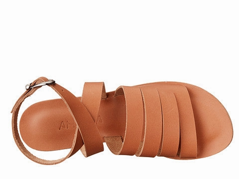 Santa Monica Blvd - Cross Anklet Buckle Sandals | Tan Goldenglow Sandals