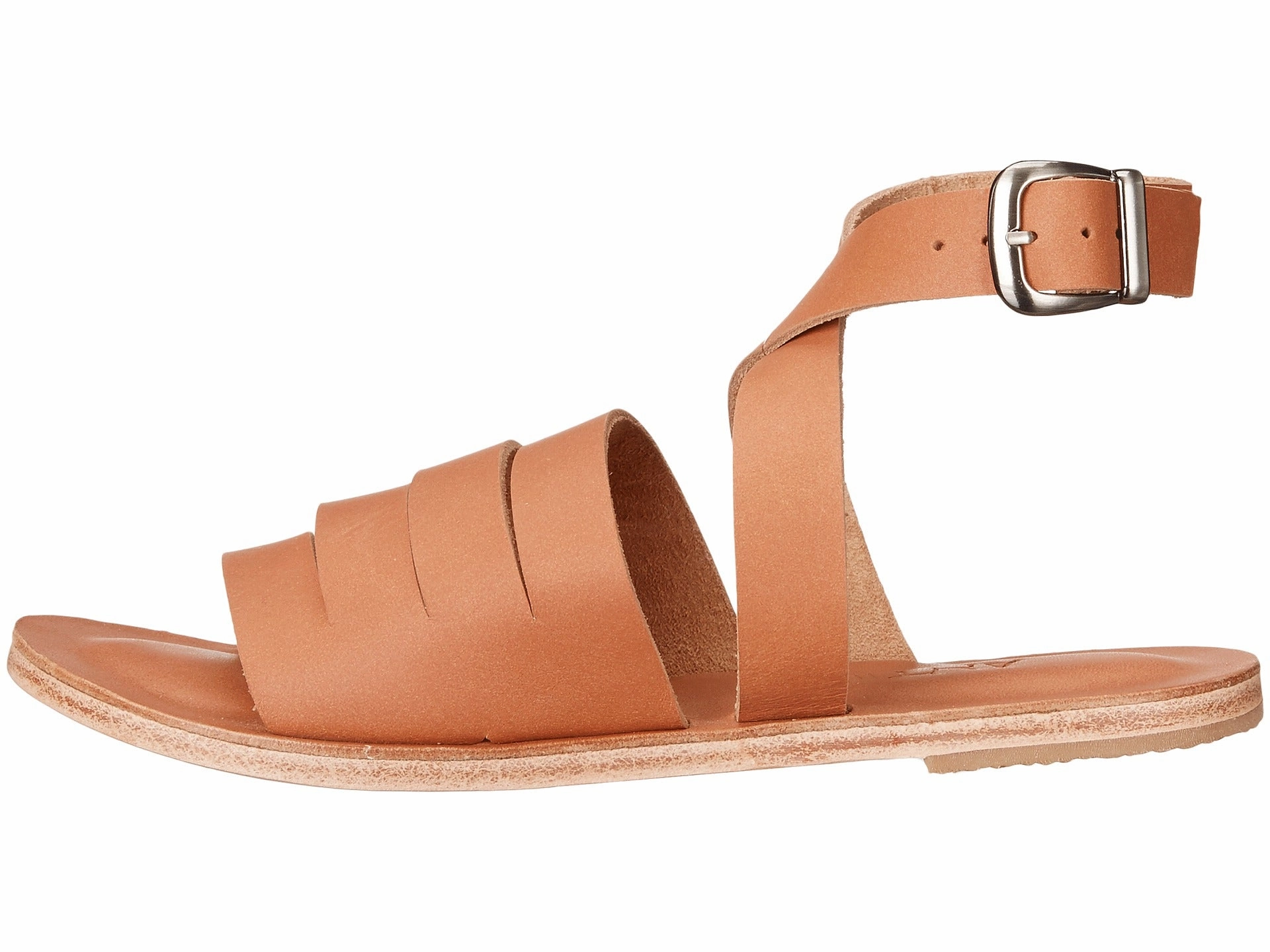 Burlington Sandals Santa Monica Blvd - Cross Anklet Buckle Sandals | Tan