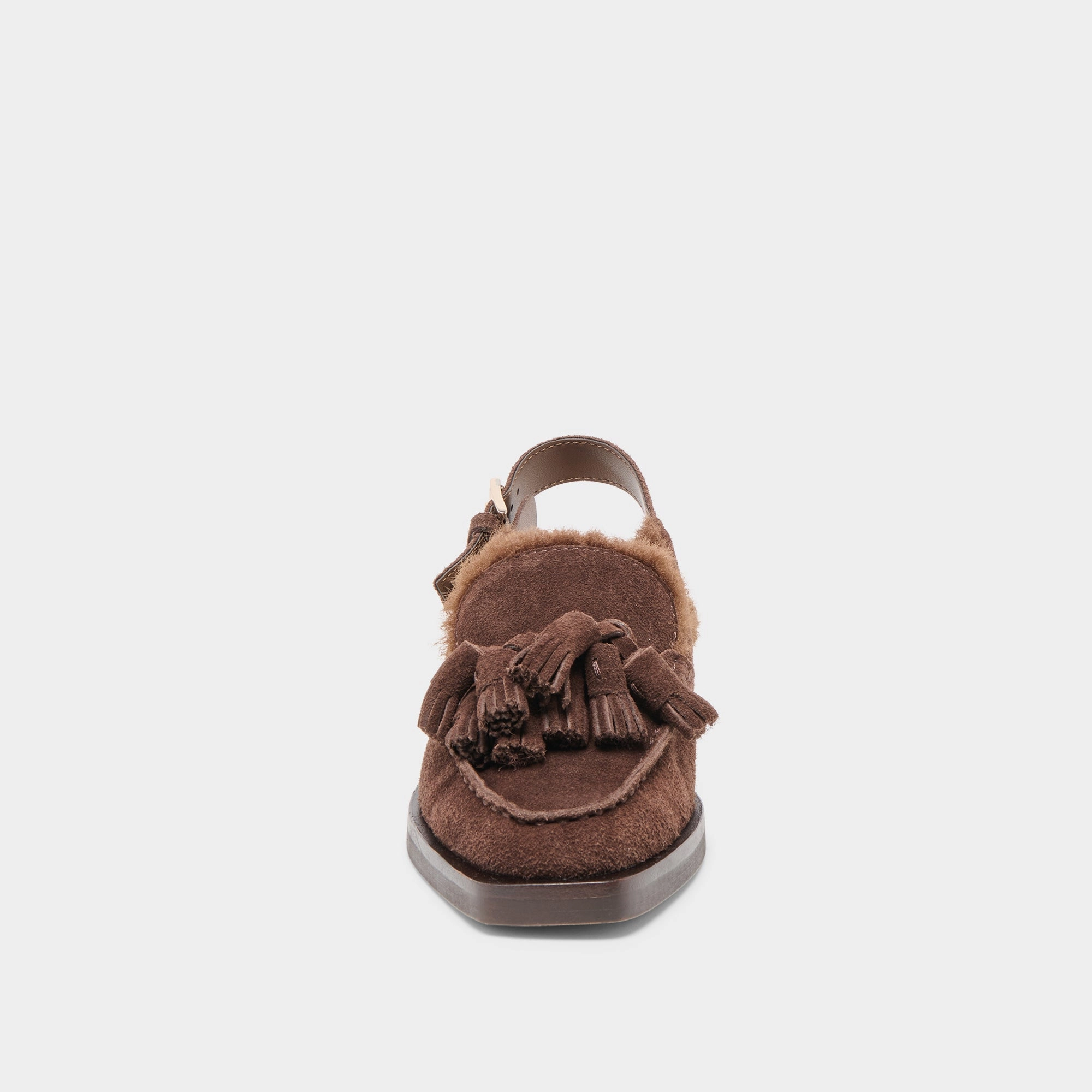 HAMLIT PLUSH LOAFERS DK BROWN SUEDE Wide Shoes Loafers