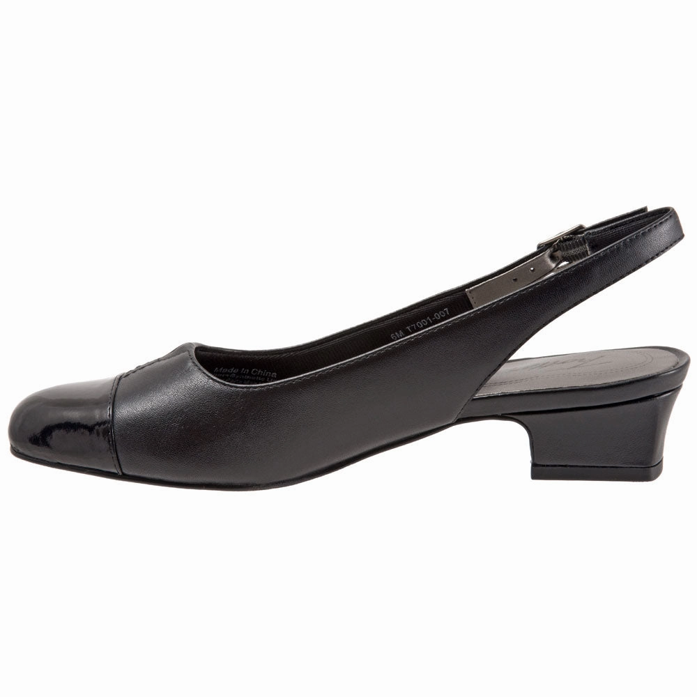 Trotters Dea Heel Black Leather/Patent Combi (Women's)