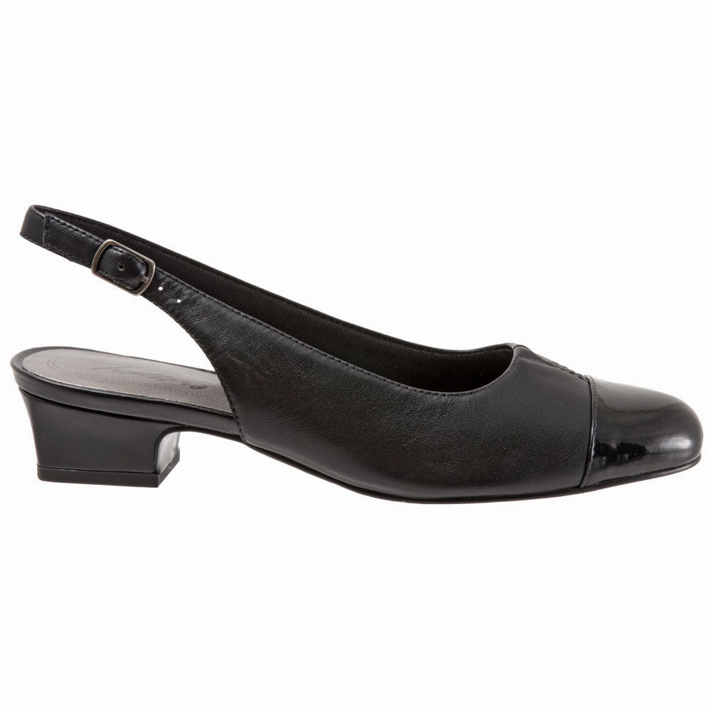 Trotters Dea Heel Black Leather/Patent Combi (Women's)