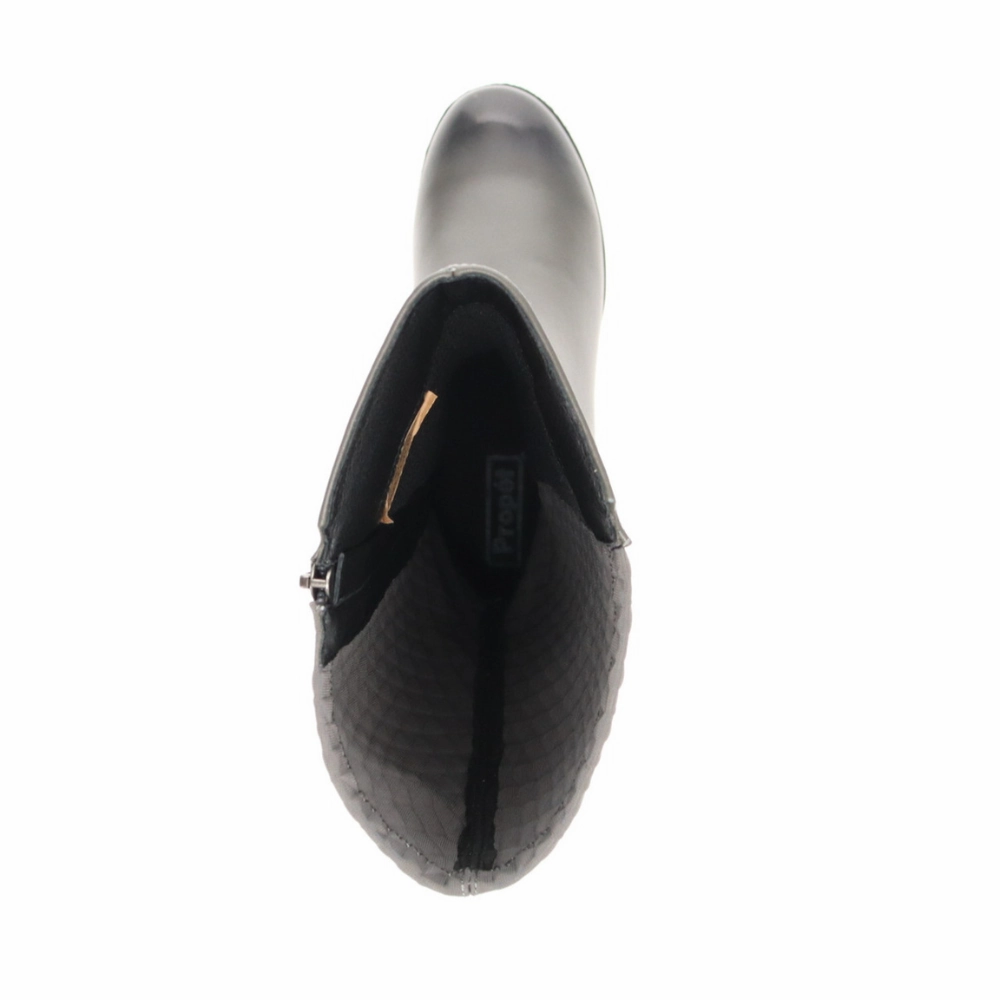 Dress Shoe Tennis Shoes Propet Talise Stretchable Grey Leather Tall Boot (Women's)