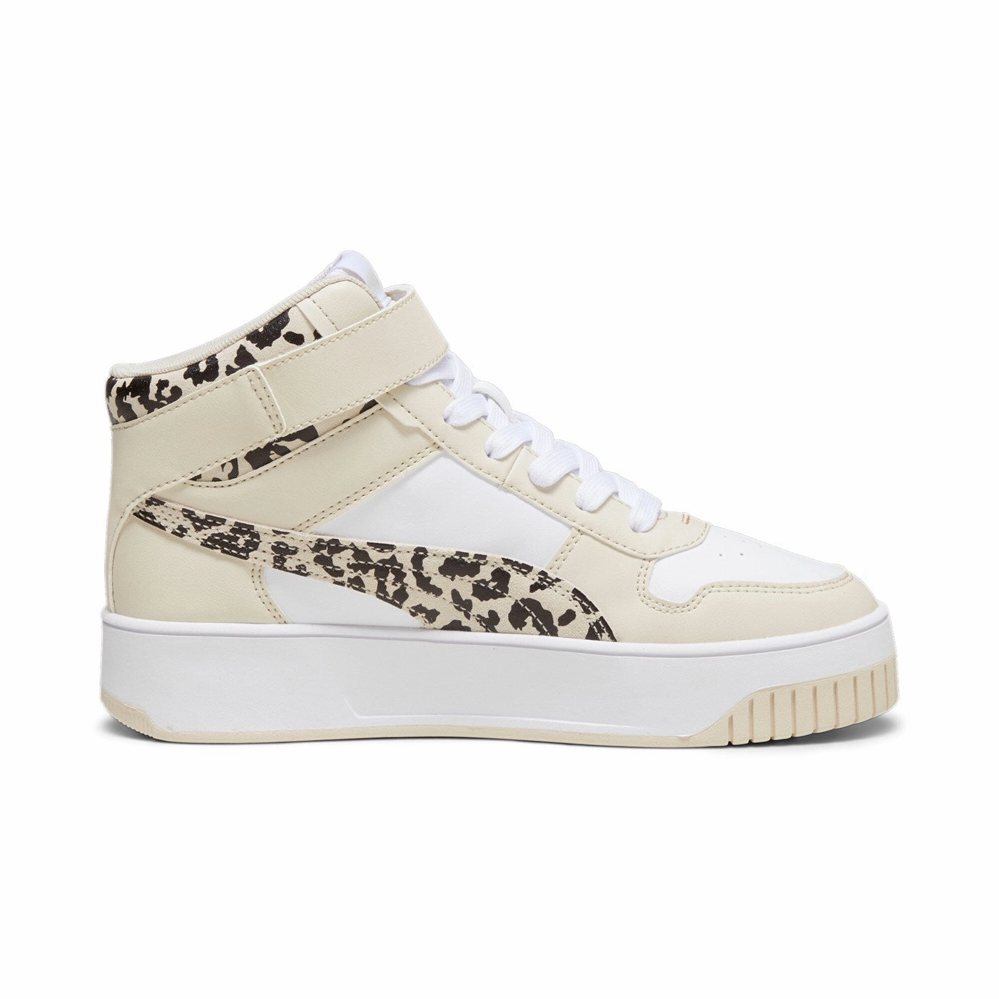 Puma scarpa sneakers da donna Carina Street Mid Animal 394675-01 bianco-beige Dark Sneakers