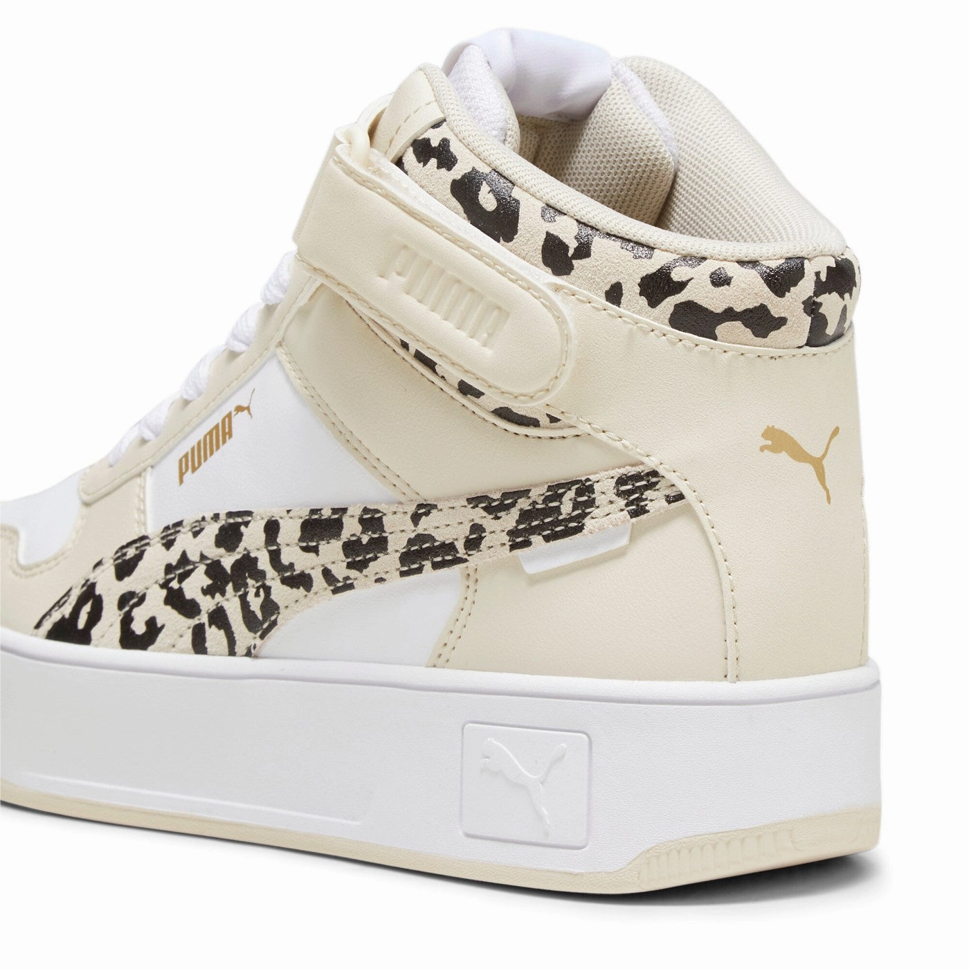 Puma scarpa sneakers da donna Carina Street Mid Animal 394675-01 bianco-beige Nba Sneakers