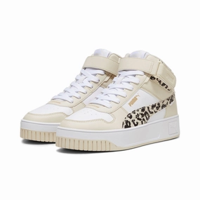 Before Christmas Sneakers Puma scarpa sneakers da donna Carina Street Mid Animal 394675-01 bianco-beige