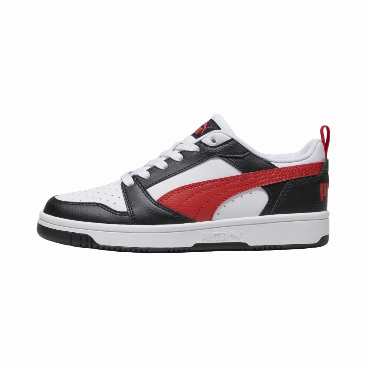 Puma scarpa sneakers da ragazzi Rebound v6 393833-04 bianco-nero-rosso Size 9 Sneakers