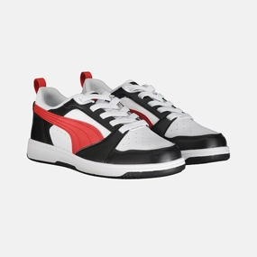 Puma scarpa sneakers da ragazzi Rebound v6 396742-04 bianco-rosso-nero Design My Own Sneakers