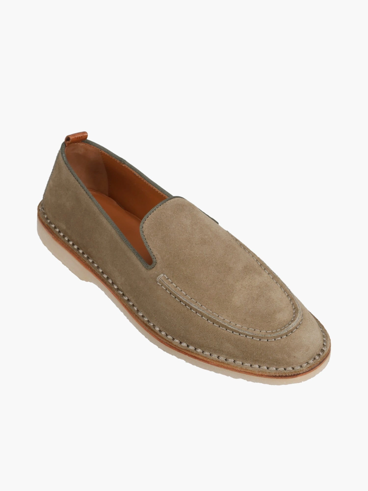 Argentario Loafer Lead Grey Suede Mud Flat Shoes