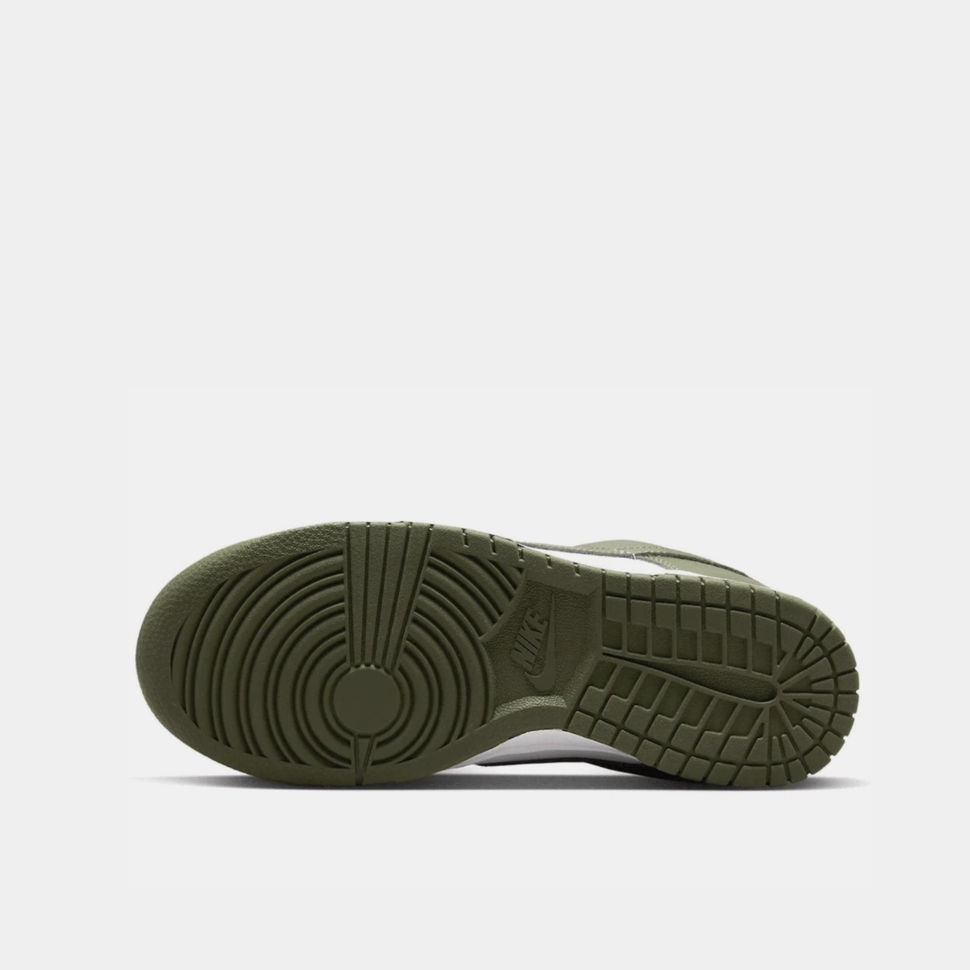 NIKE DUNK LOW - WHITE/OLIVE Nike Youth Running Shoes