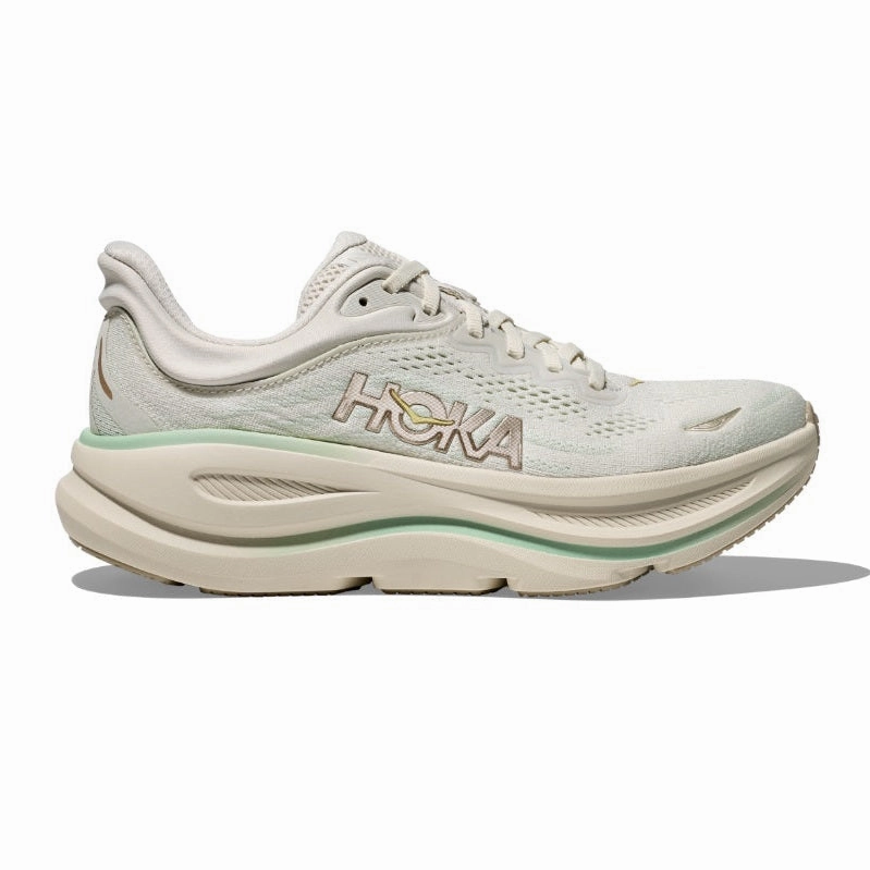 Gold Hoka Bondi 9 Women's Running Shoes Truffle Salt Sea Glass