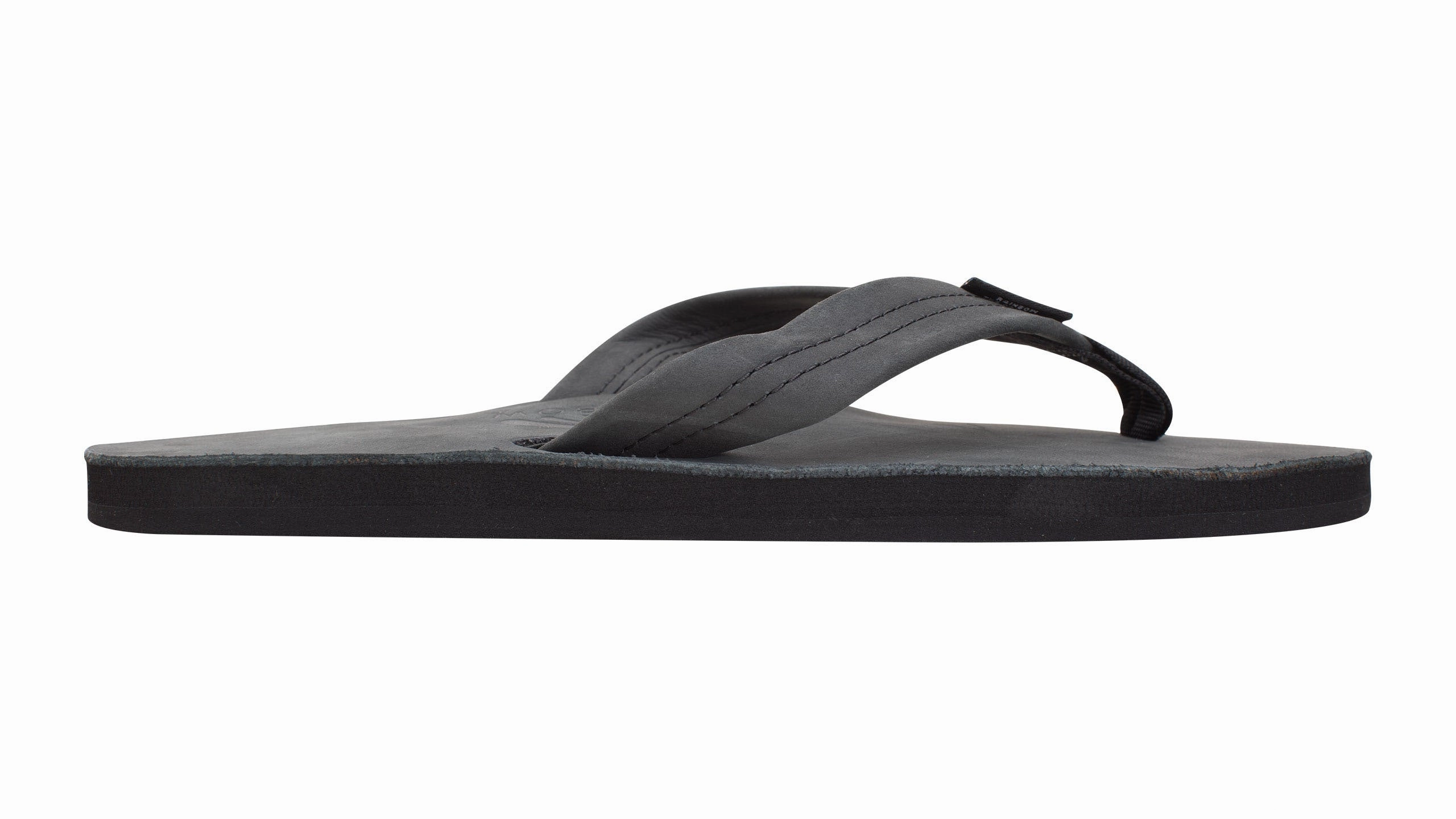 Rainbow Single Layer Leather Sandal-Premier Black Back Strap Sandals