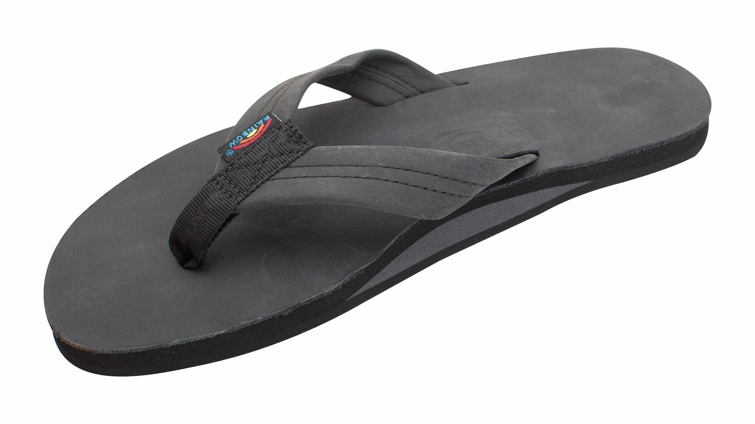 Rainbow Single Layer Leather Sandal-Premier Black Jacquemus Sandals