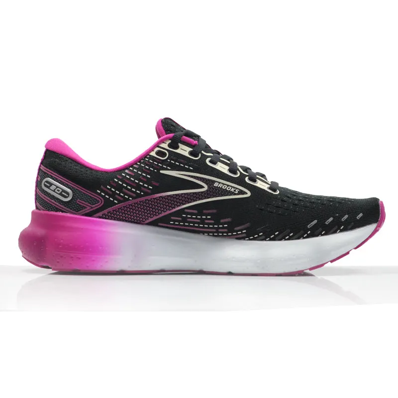 Brooks Glycerin 20 Women's Running Shoe - Black/Fuchsia/Linen React Running Shoe