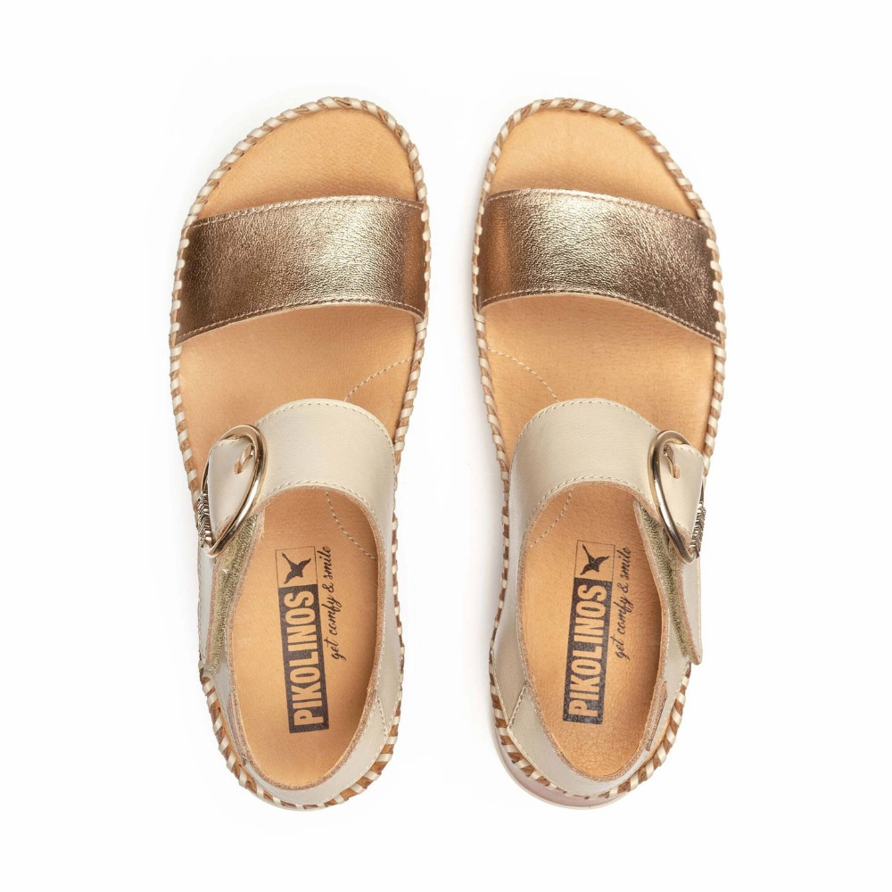 Pikolinos Marina Champagne Leather Sandal (Women's) Plastic Sandals