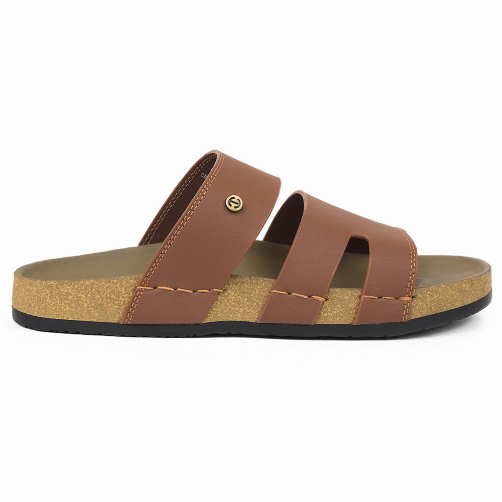 Knitted Slippers Pattern Healers Tan Casual Slipper For Mens AOL-5 By Liberty