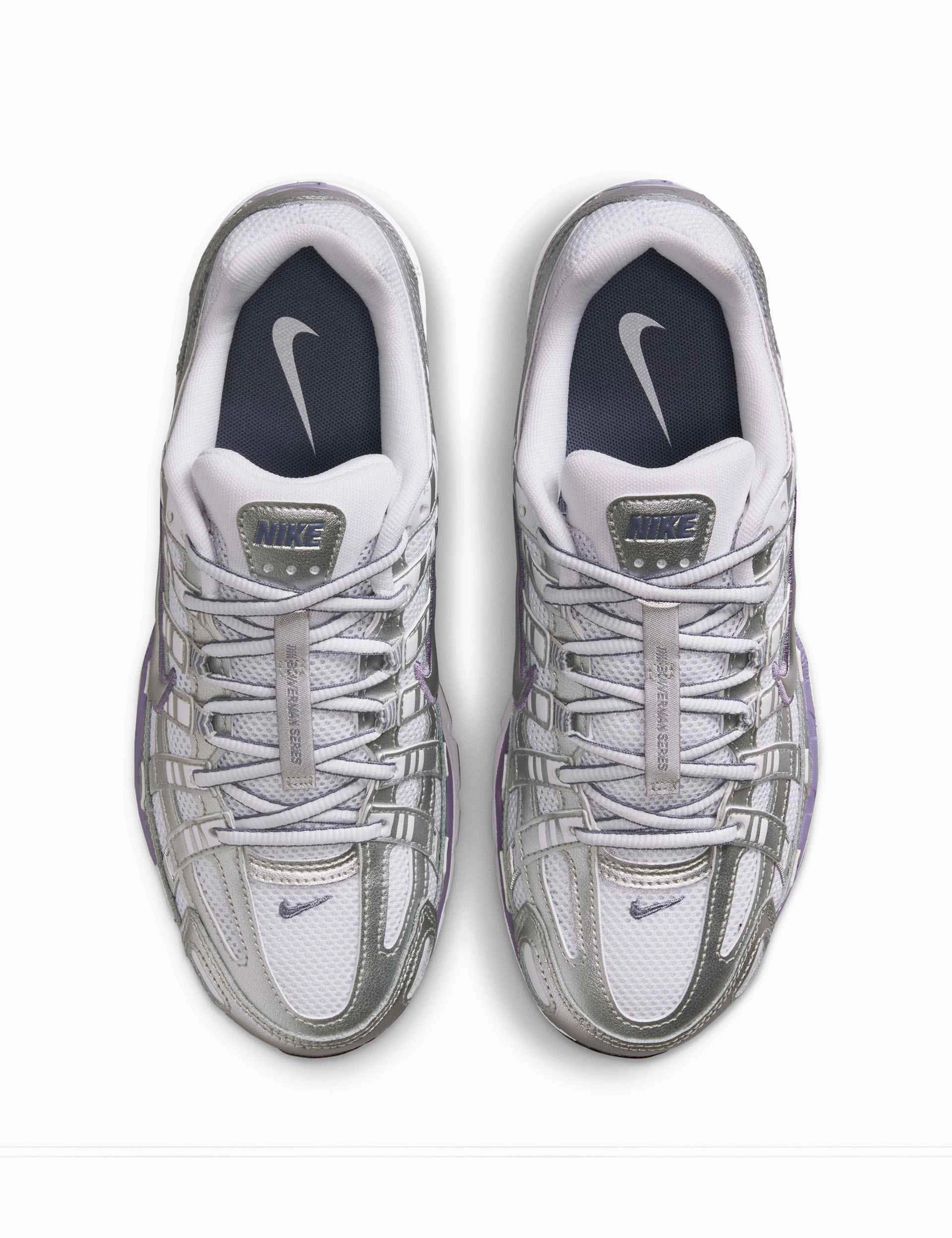 P-6000 Shoes - Metallic Silver/World Indigo/White/Black Wide Nike Shoes
