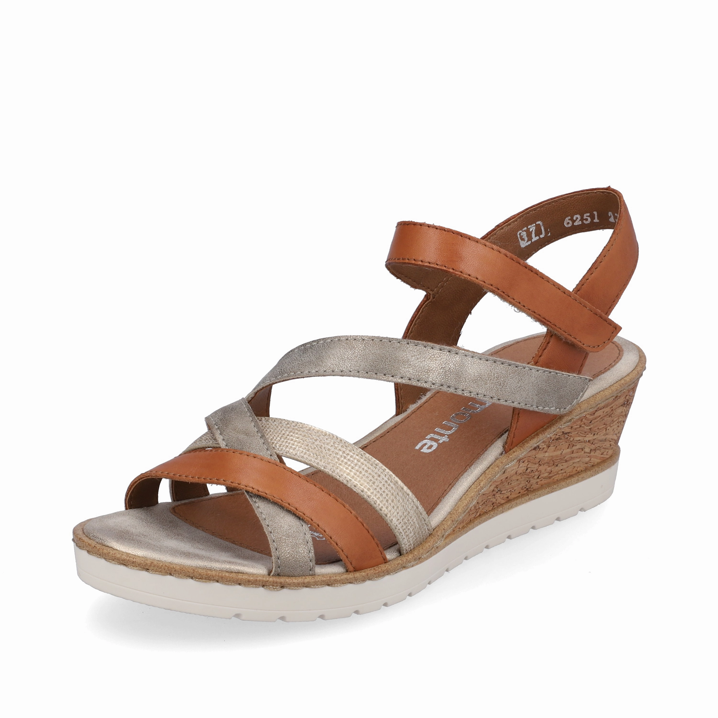 Plain Leather Sandals R6251-23 Brown Multi Strap