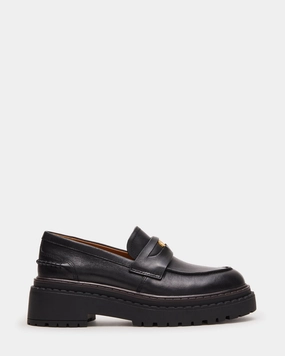 RAFTUS BLACK LEATHER Boat Shoes Loafers