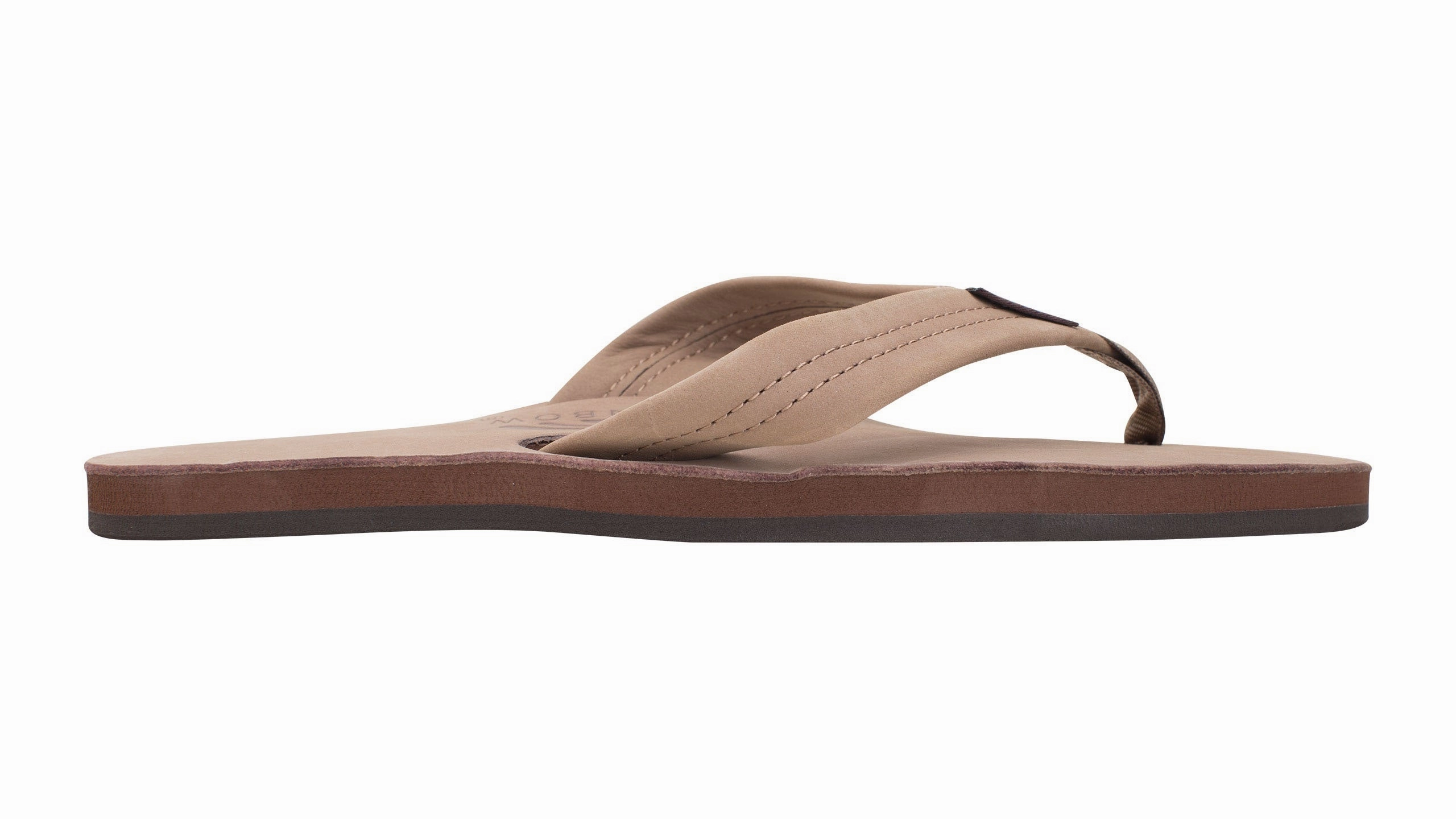 Rainbow Single Layer Leather Sandal-Dark Brown Sandals Hotel Maldives