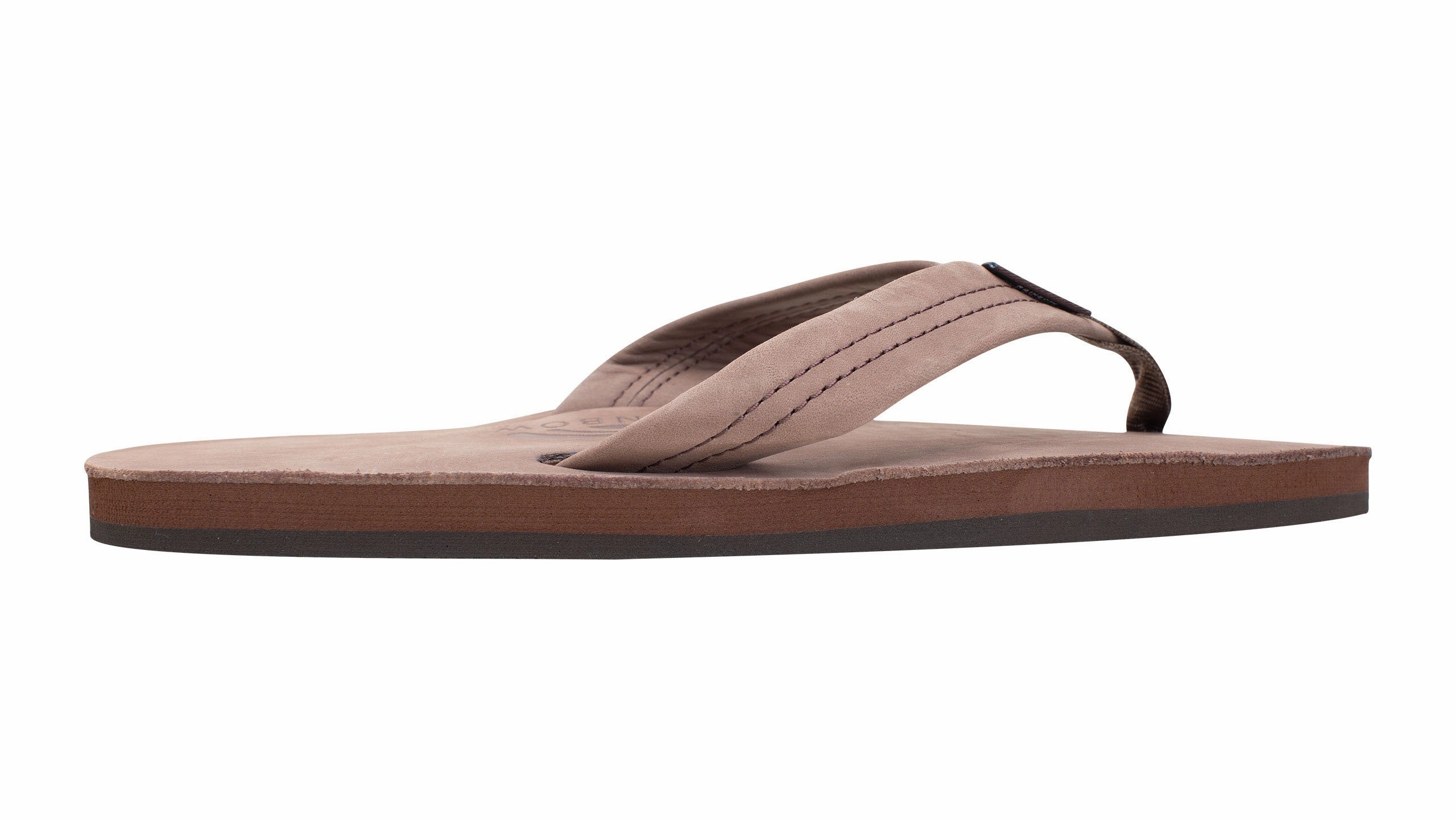 Rainbow Single Layer Leather Sandal-Expresso 777 Sale