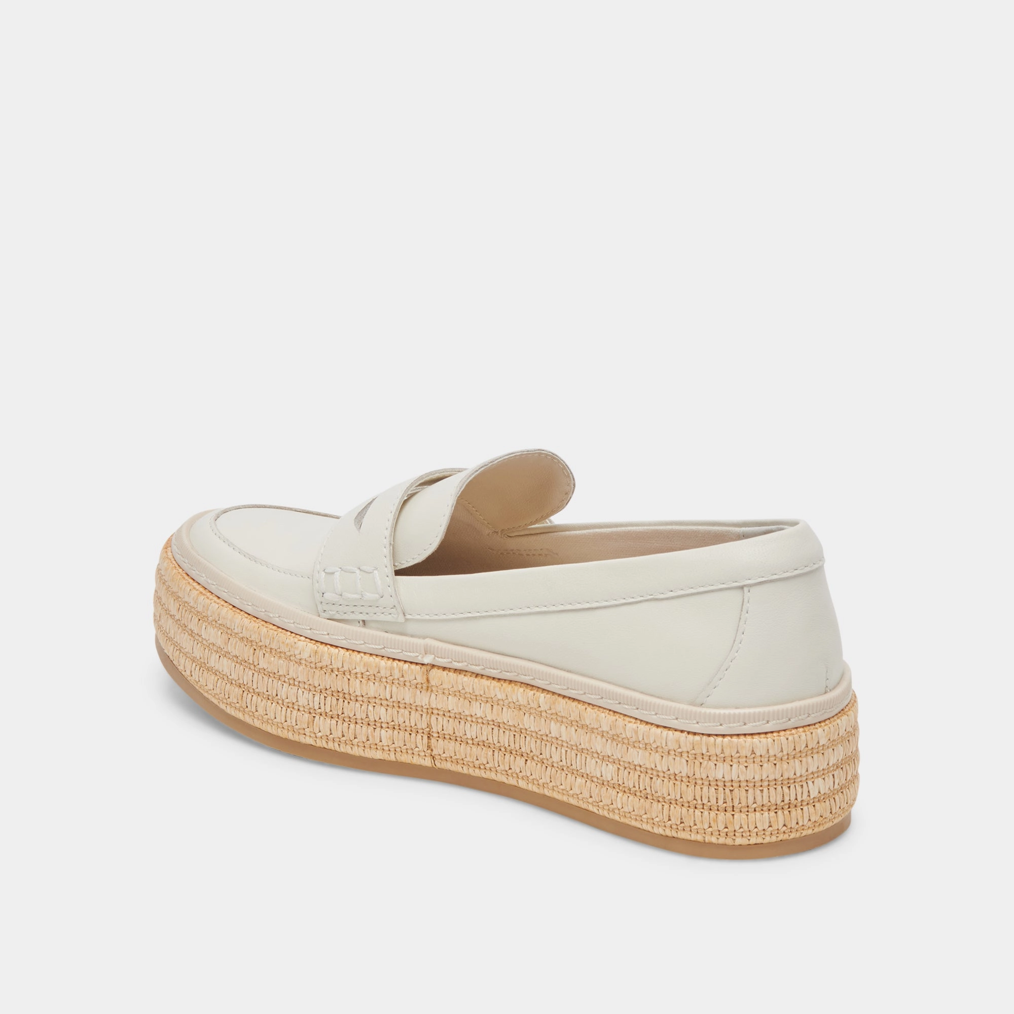 Loafers With Or Without Socks RANNA LOAFERS IVORY LEATHER
