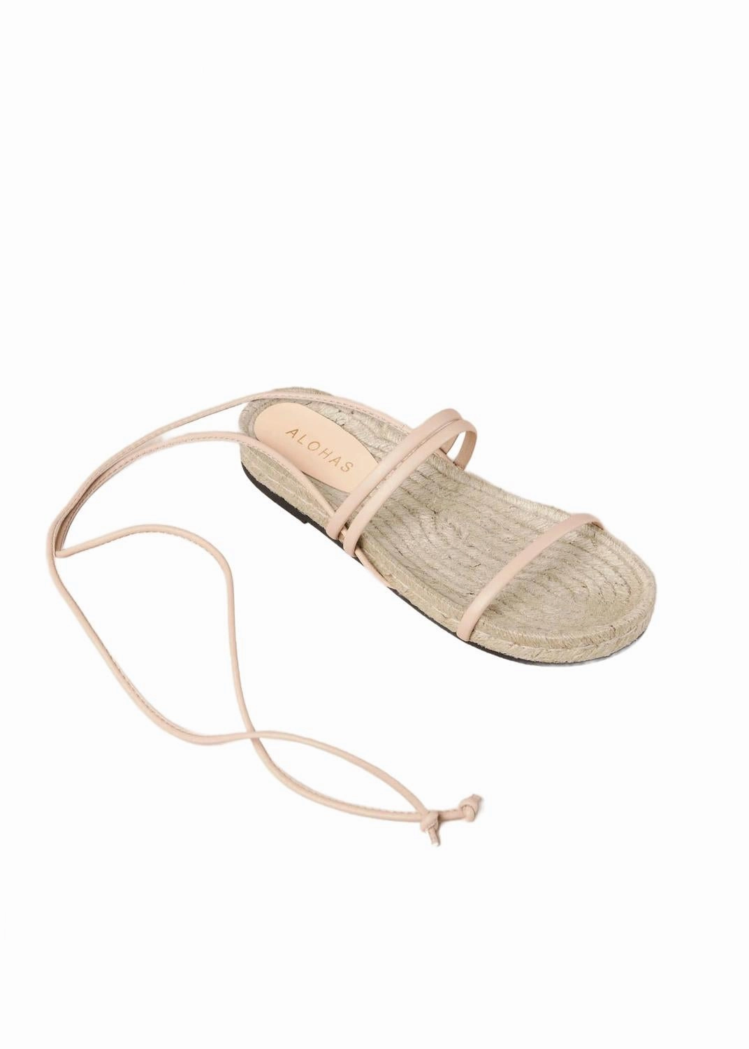 Sandals Bow Rayna Leather Sandals In Beige