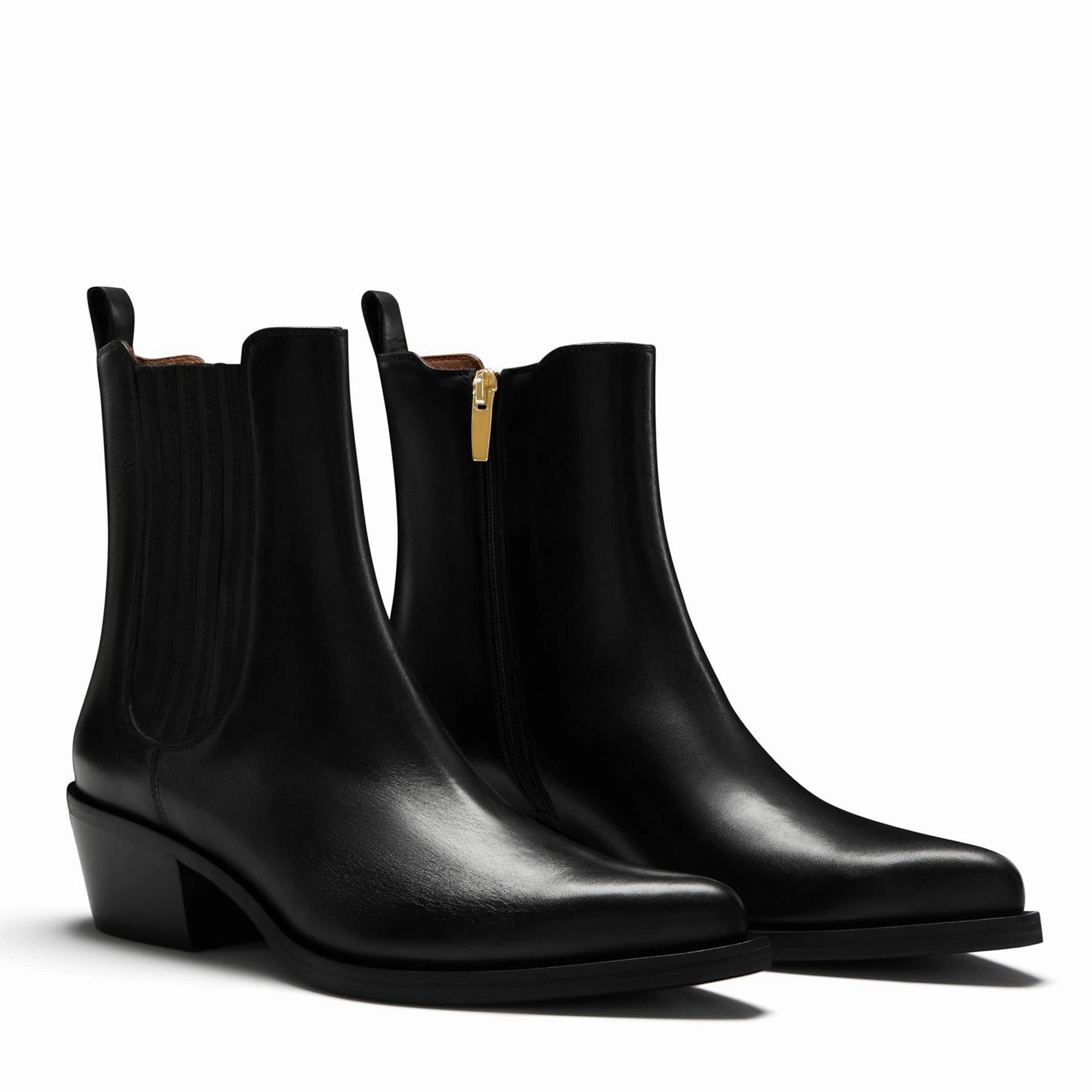 Steel Shank Boots Vendme Amandine black calfskin leather boots