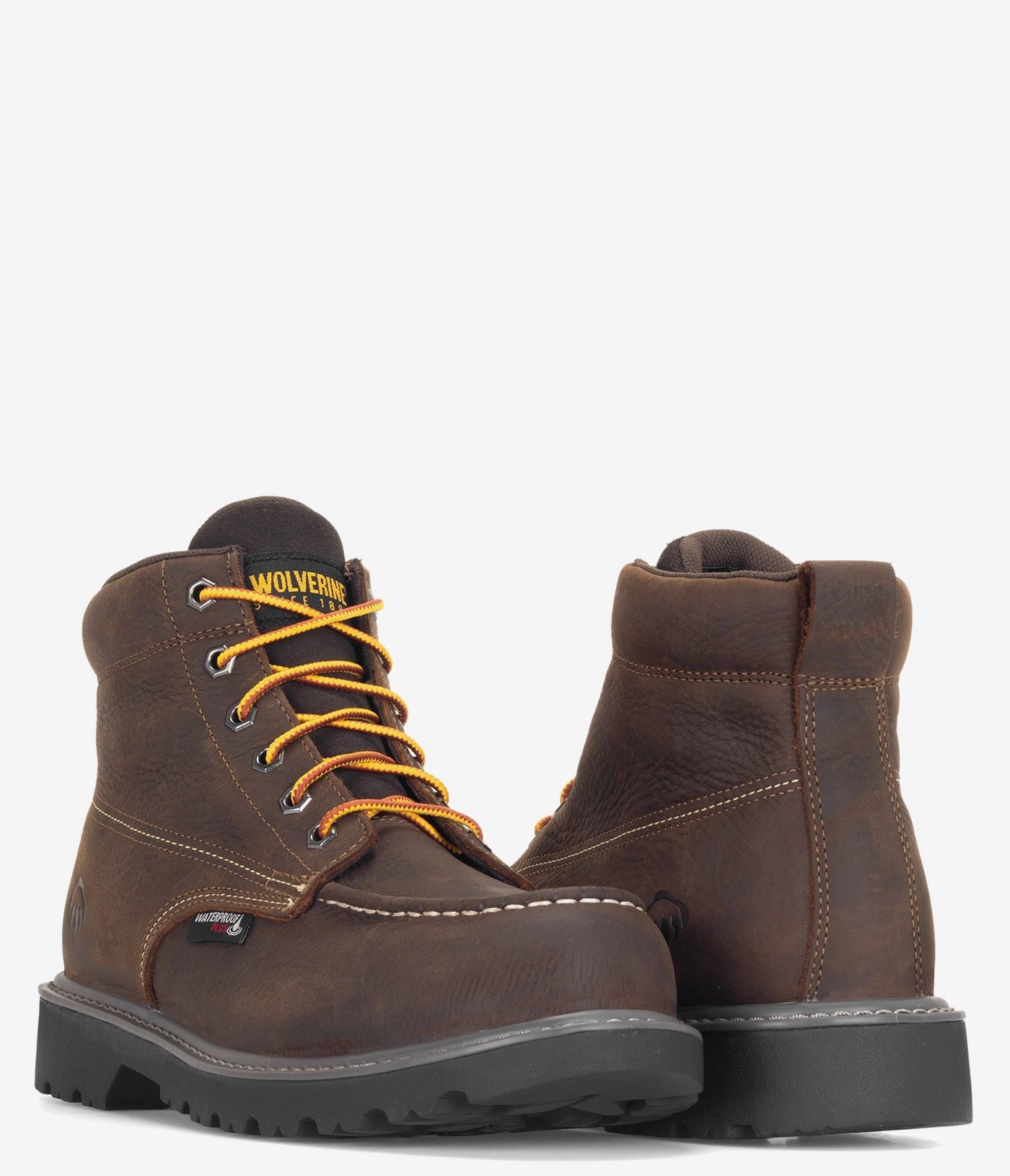 Cheap Boots Cowboy Wolverine Floorhand Moc-Toe 6" Steel Toe Waterproof Work Boot - Men