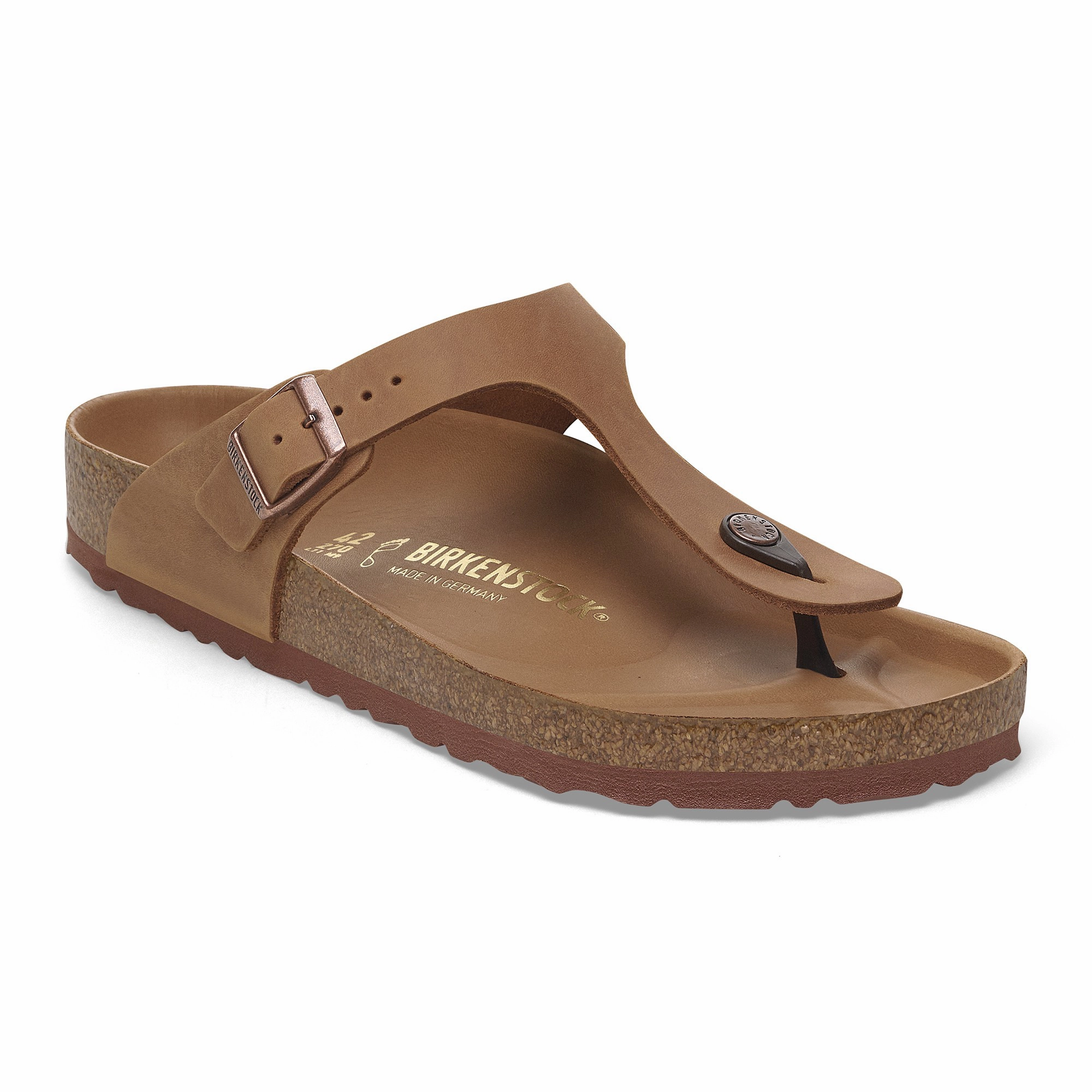 Gizeh BS Natural Leather Oiled Sandals Tie Ankle