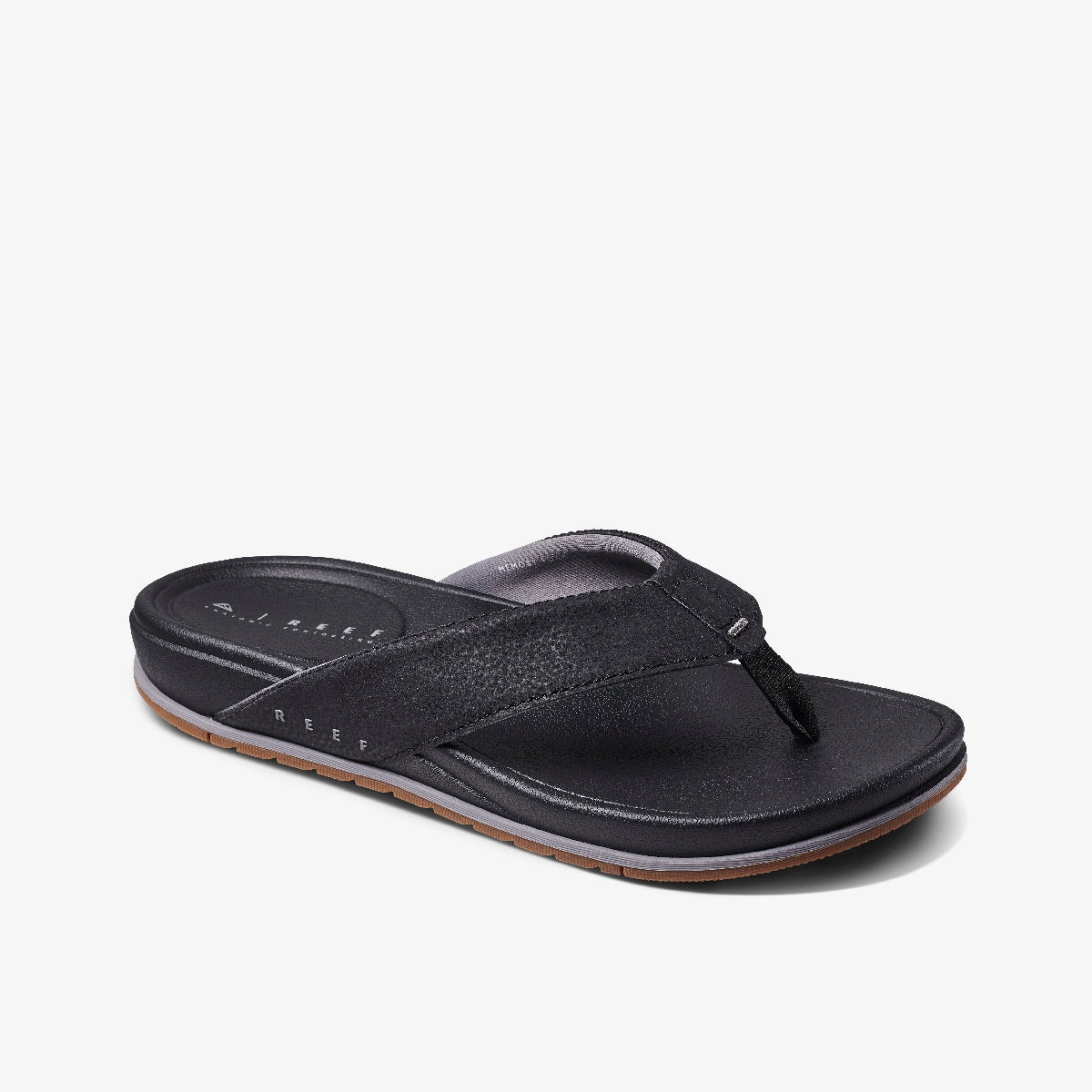 Biking In Sandals REEF Cushion Bonzer Sandal-Black/Gum