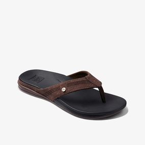 REEF Cushion Lux Sandal-Black/Brown Cloudstepper Sandals