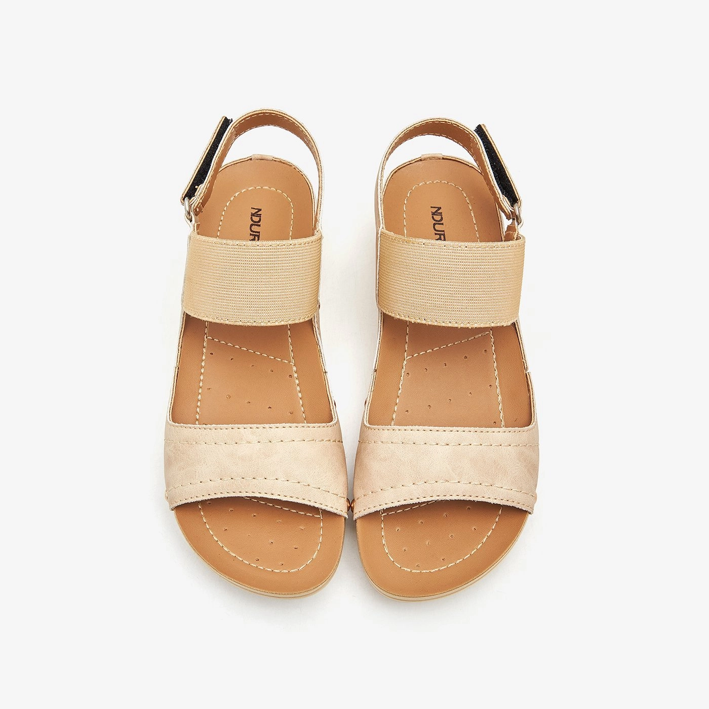 Double Strap Comfy Sandals Heel Mule Sandals