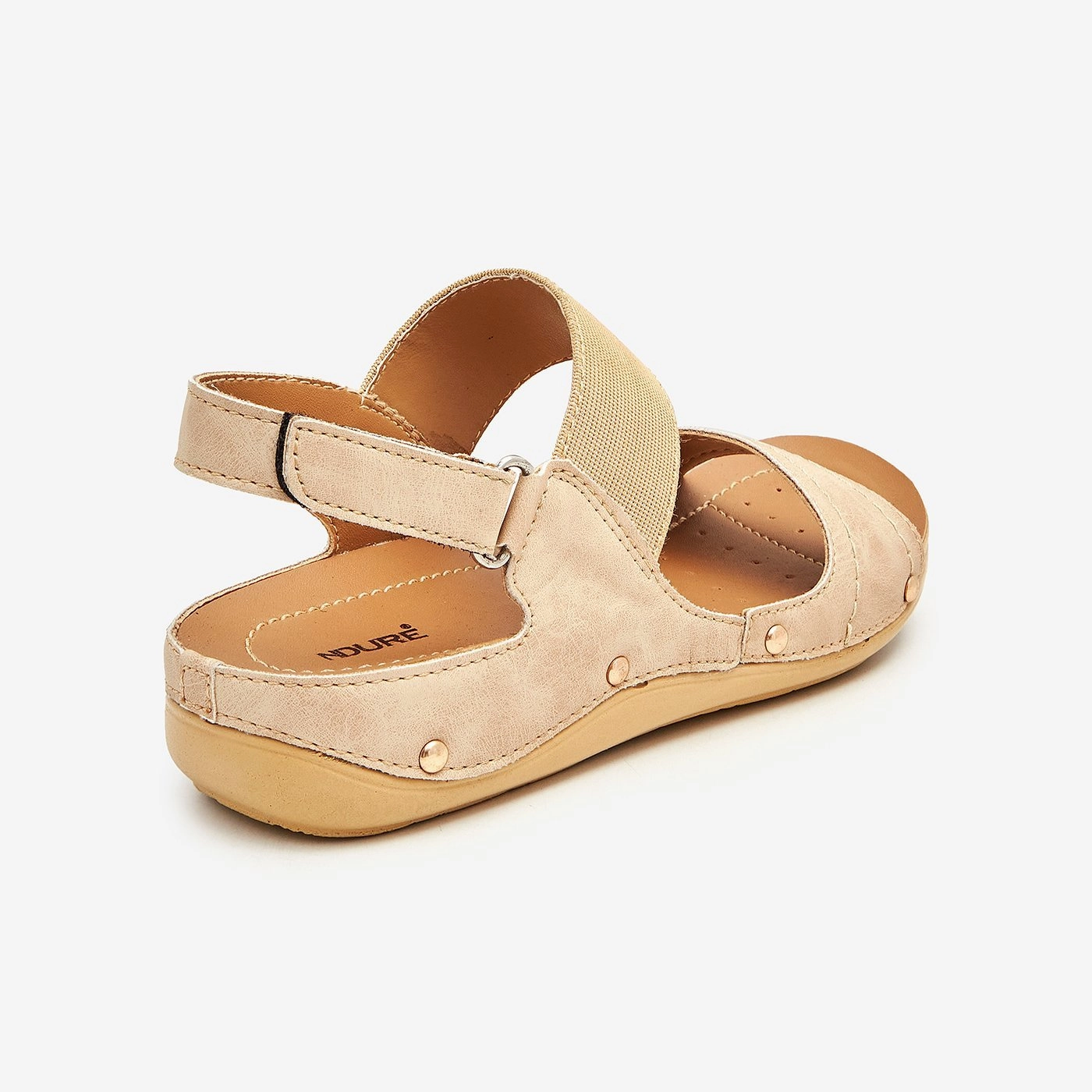 Double Strap Comfy Sandals Sandals In Beige