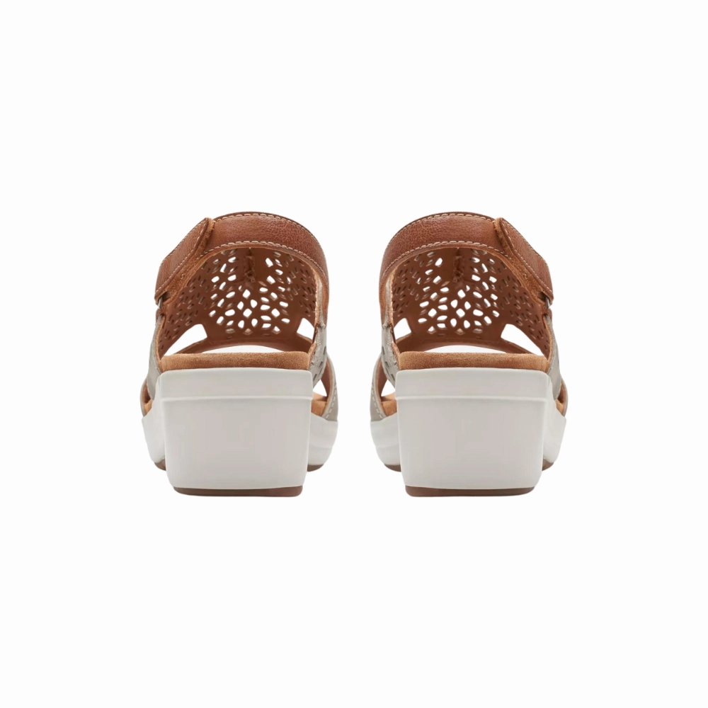 Clarks Tuleah Sun Stone Leather Sandal (Women's) Sandals Royal Caribbean Resort Private Island Jamaica
