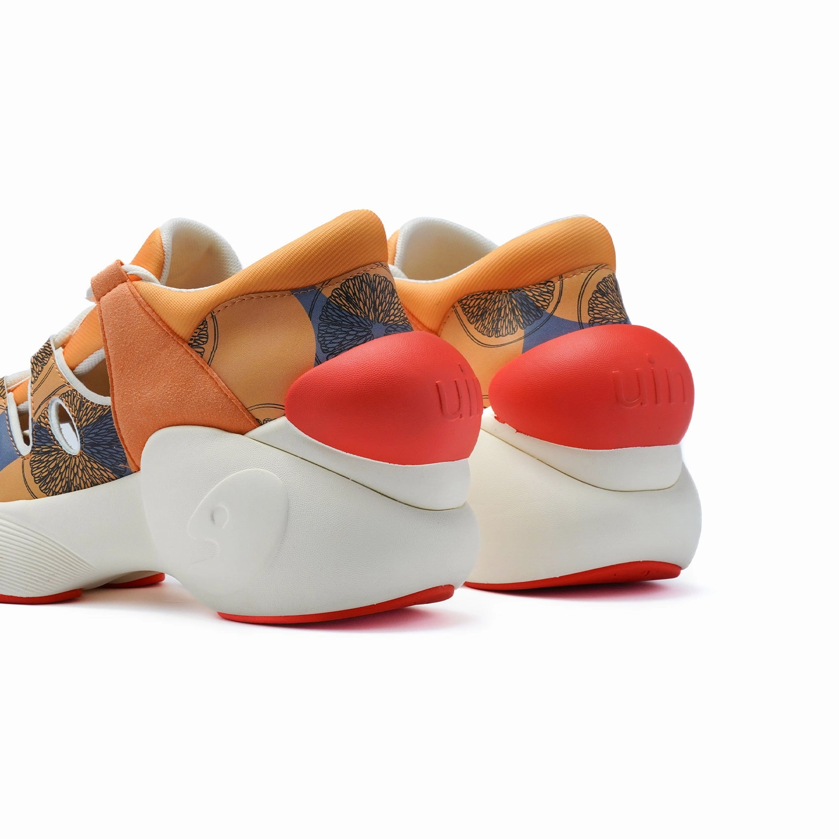 Refreshing Orange Women Dress Shoes With Lug Soles