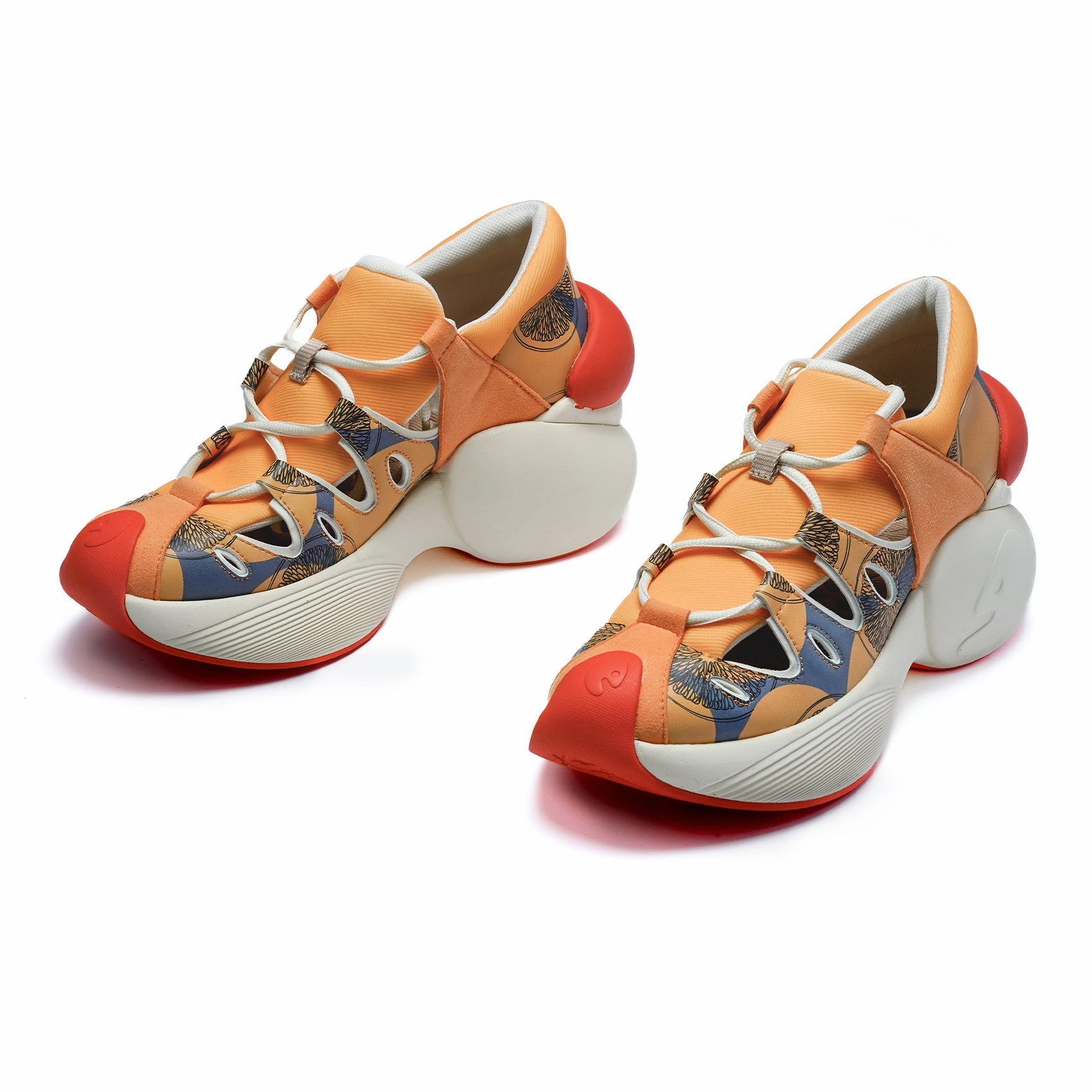 White Shoes Dress Shoes Refreshing Orange Women